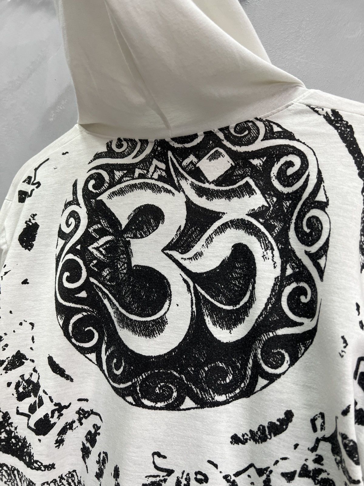 Japanese Brand White Hoodie Buddha Ganesh print Boho style Size US M / EU 48-50 / 2 - 10 Thumbnail
