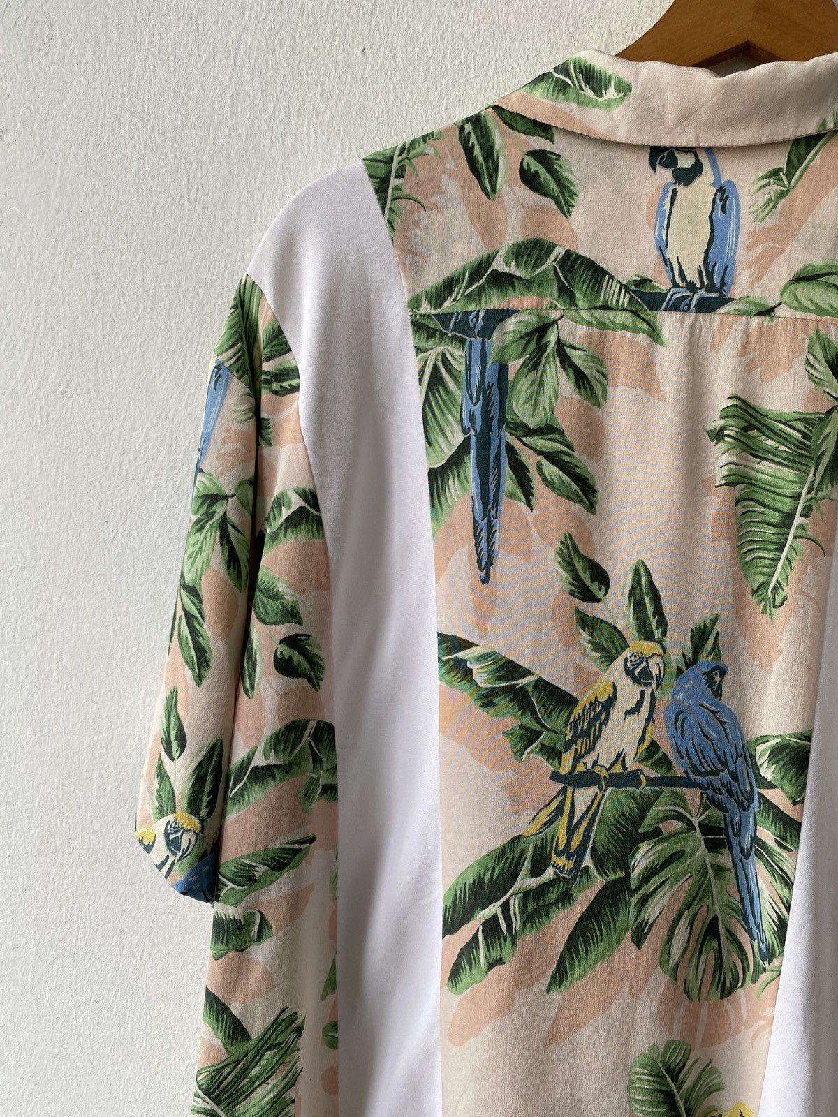Stella McCartney Stella McCartney Stripe And Tropical Print Silk Shirt Size L / US 10 / IT 46 - 13 Thumbnail
