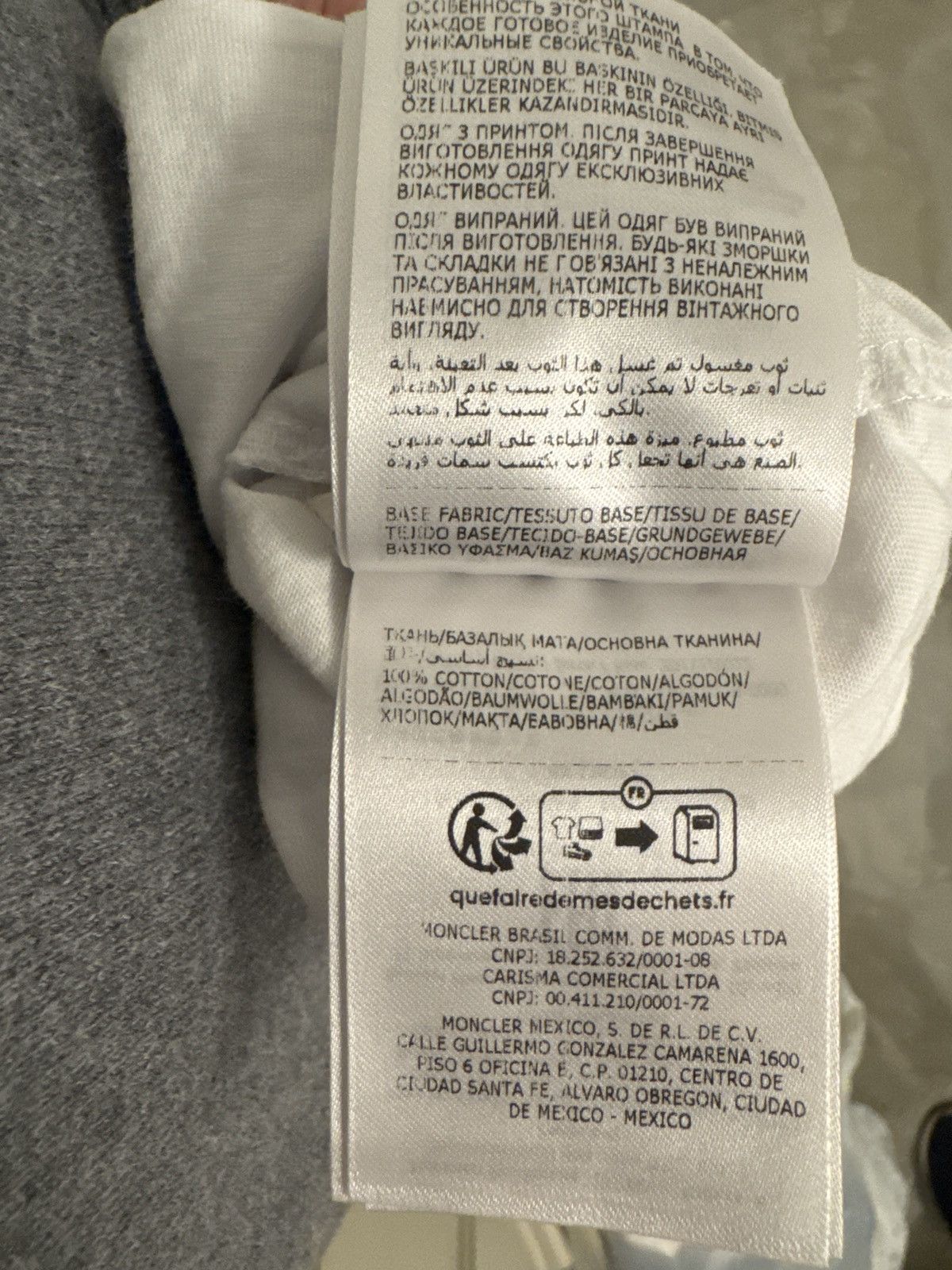 Moncler White T-shirt Size US L / EU 52-54 / 3 - 10 Thumbnail
