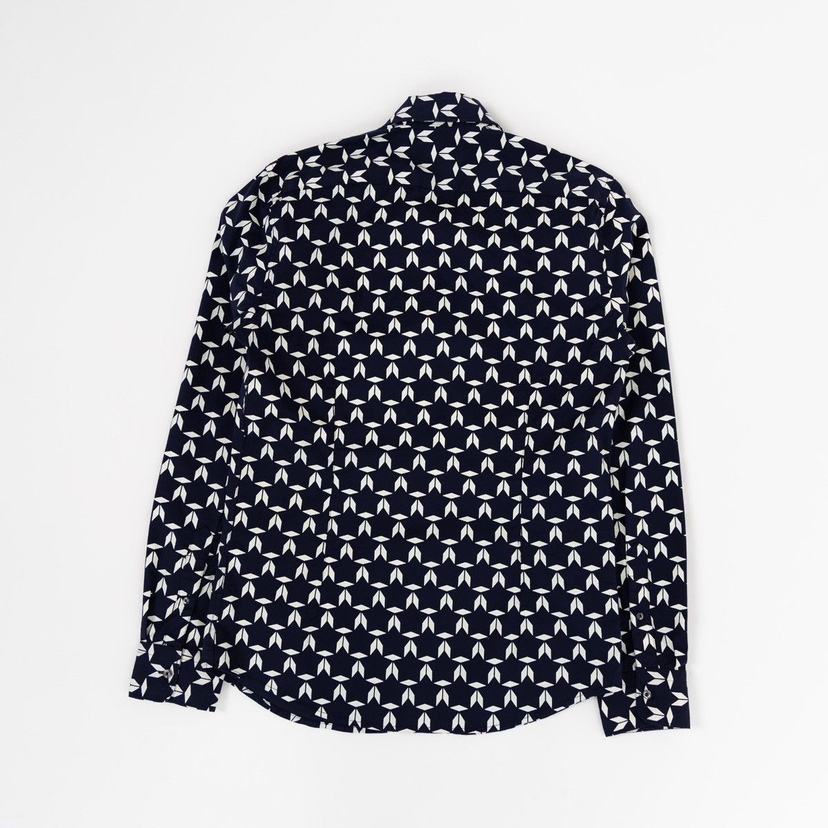 Scotch & Soda Scotch & Soda Mens Navy Geometric Print Shirt LS Button Up Size US L / EU 52-54 / 3 - 4 Thumbnail