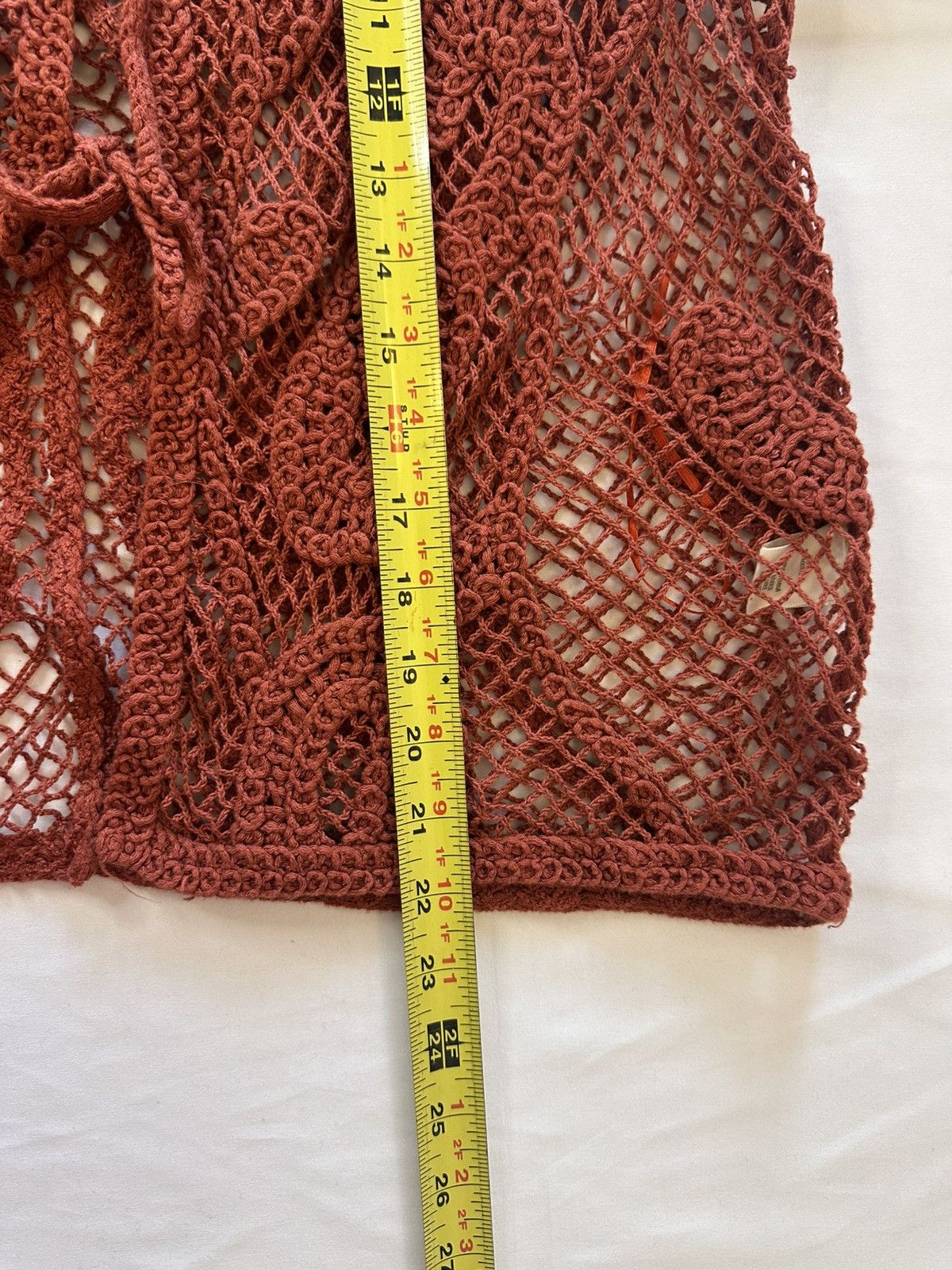 Other Adiva Open Knit Front Tie Crochet Lace Design Vest NWT Large Size L / US 10 / IT 46 - 5 Thumbnail