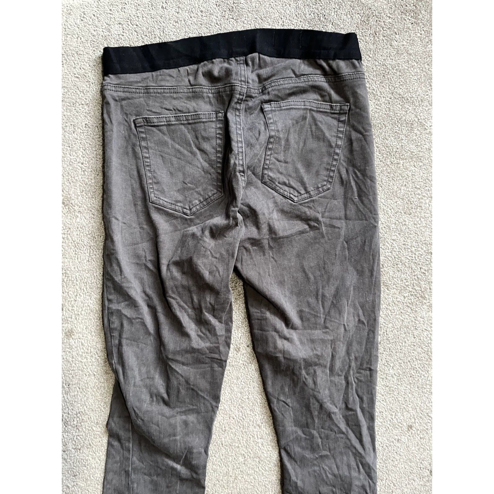 Gap Gap 1969 Resolution Pull-On Legging Pants Womens 30R Dark Gray Stretch Jeans Jegging Slim Pockets Elastic Waist Size 30" / US 8 / IT 44 - 4 Thumbnail