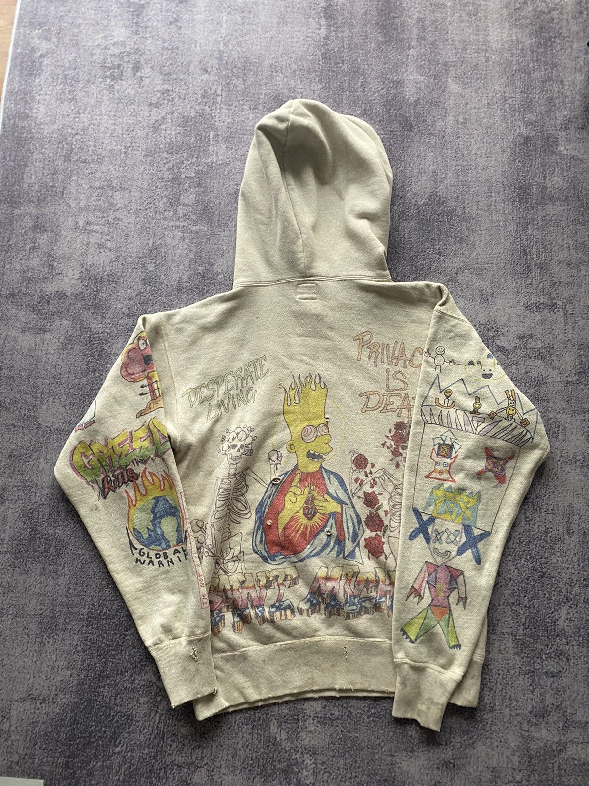 Saint Michael Graffiti Hooded Sweatshirts Size US XL / EU 56 / 4 - 2 Thumbnail