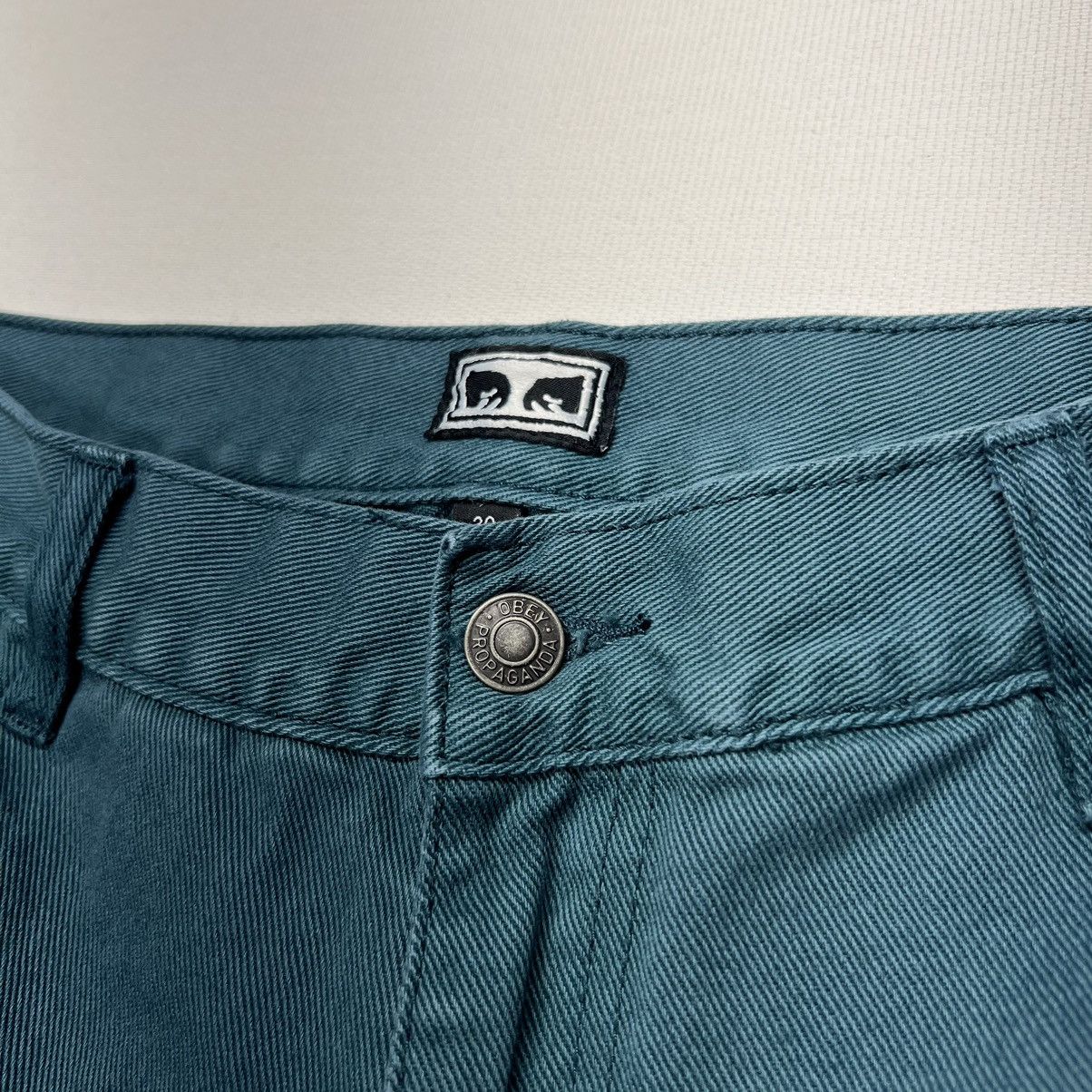 Obey Obey Jeans Teal Straight Cropped Denim Pants Blue Propaganda Size US 30 / EU 46 - 5 Thumbnail