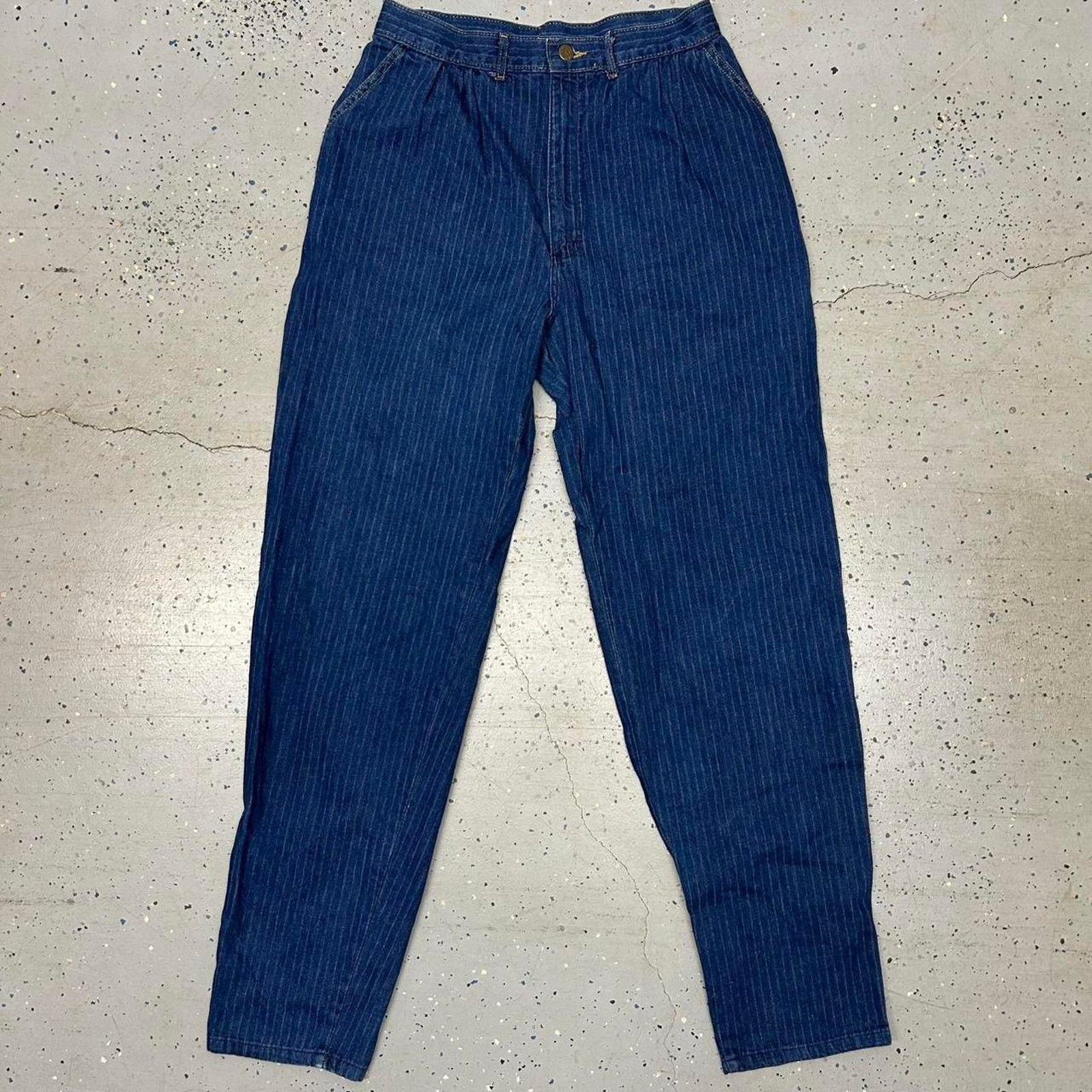Lee vintage Lee blue pinstripe straight-leg jeans Size 36" / US 14 / IT 50 - 1 Thumbnail