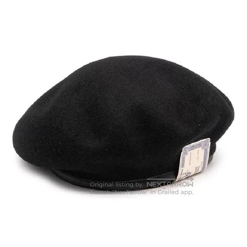 THE H.W.DOG&CO. H.W.DOG Vintage Wool Leather Trim Beret. Size ONE SIZE - 7 Thumbnail