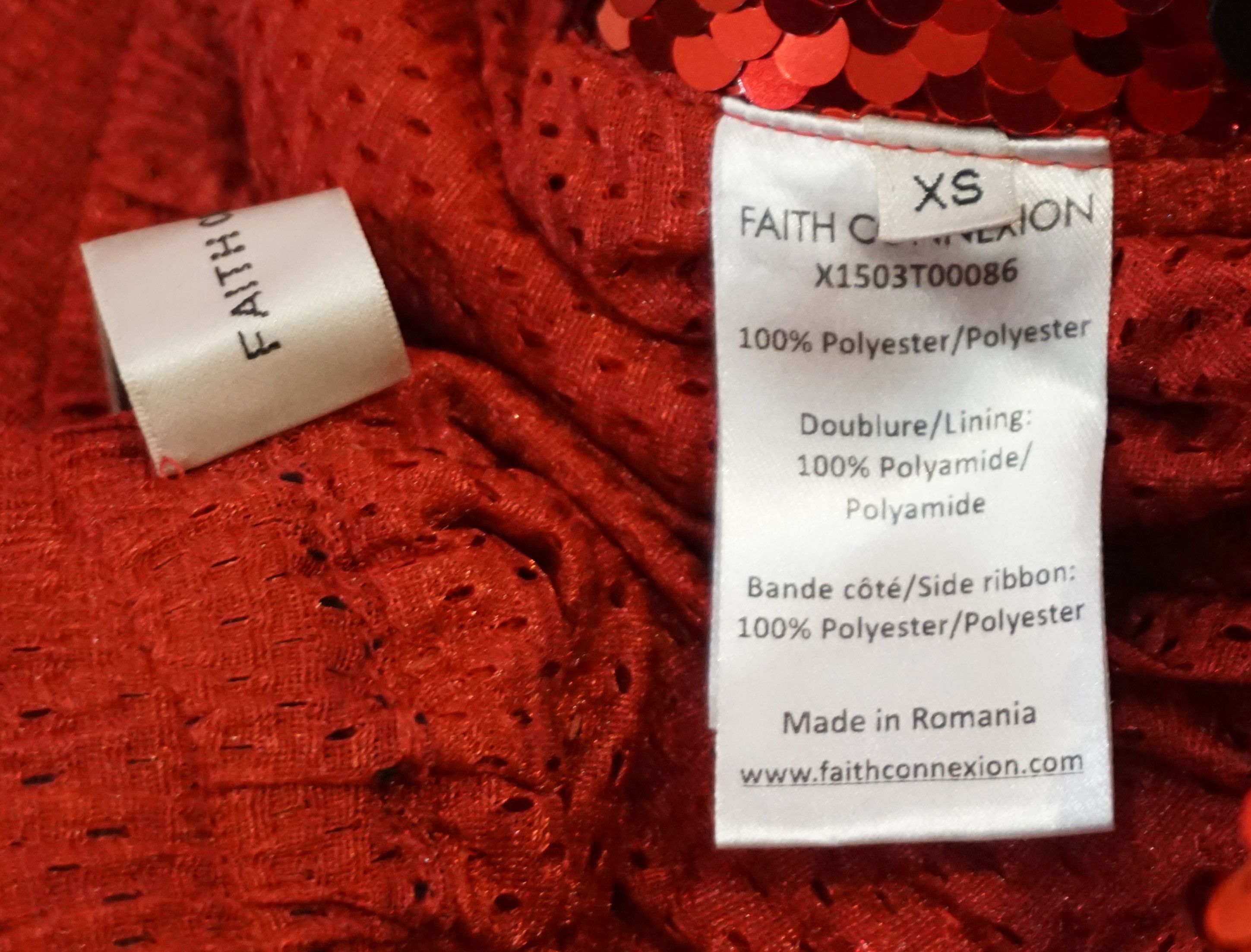 Faith Connexion Kappa x Faith Connexion Red Sequin Pants Size US 26 / EU 42 - 3 Thumbnail