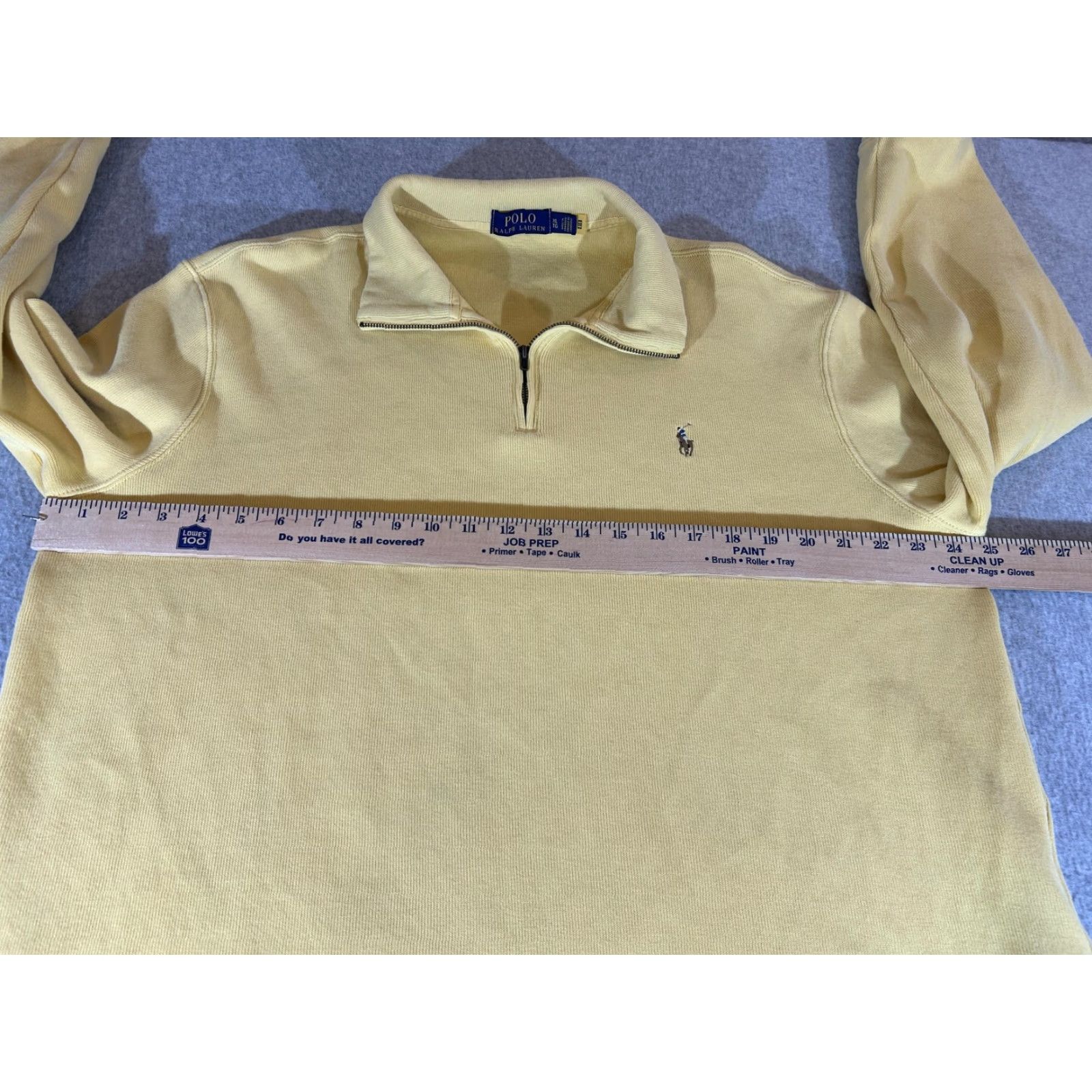 Polo Ralph Lauren Polo Ralph Lauren Sweater Mens XL Yellow 1/4 Zip Pullover Knit Cotton Preppy Casual Size US XL / EU 56 / 4 - 3 Thumbnail
