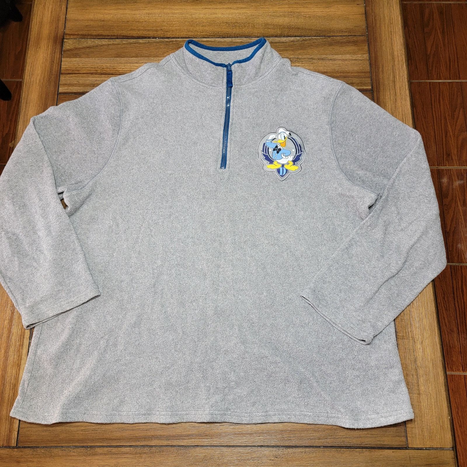 Disney Disney Store LS Quarter Zip Fleece Donald Duck Pullover - XL Size XL / US 12-14 / IT 48-50 - 1 Thumbnail