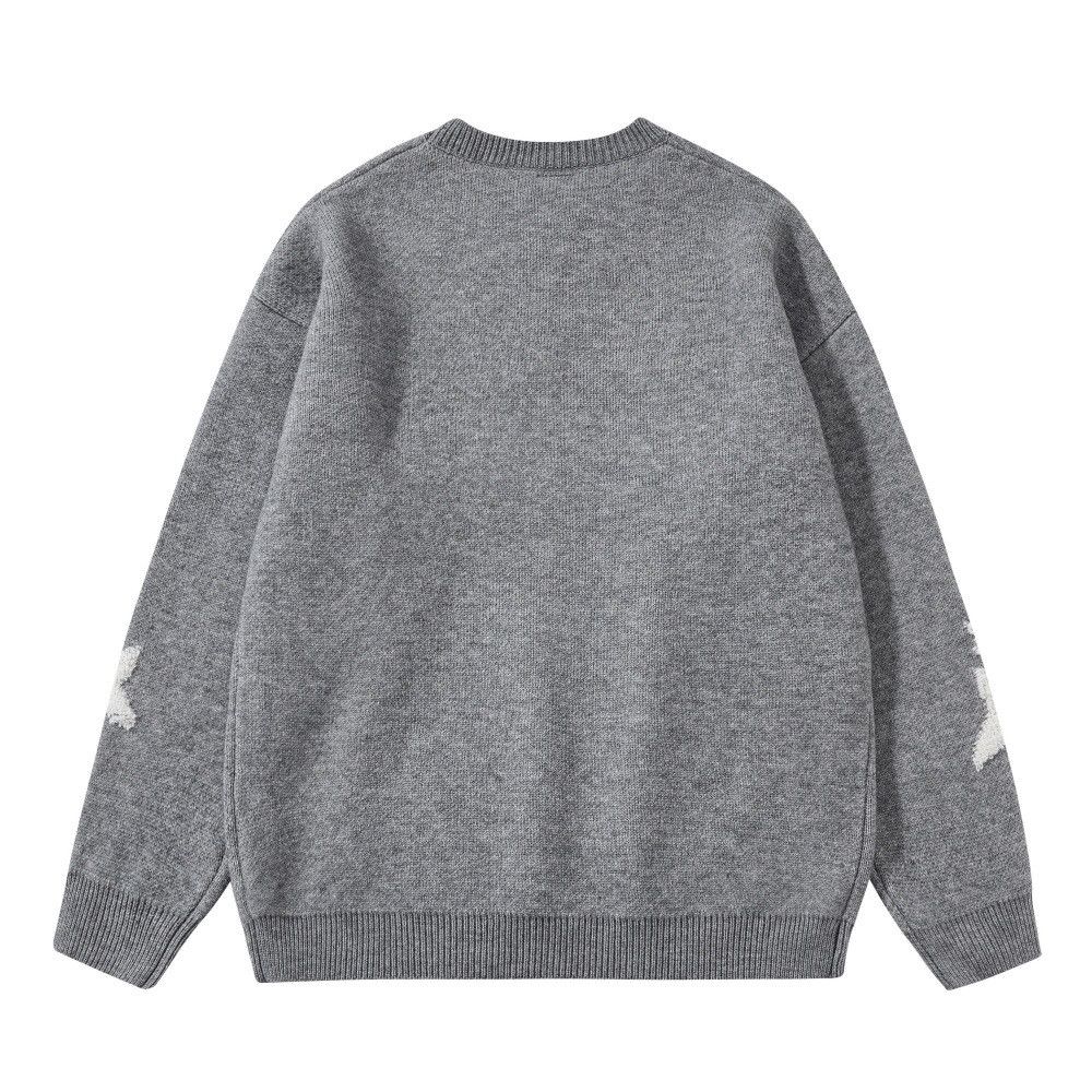 Vintage Men's hip-hop trend casual loose graffiti letter sweater Size US M / EU 48-50 / 2 - 2 Thumbnail