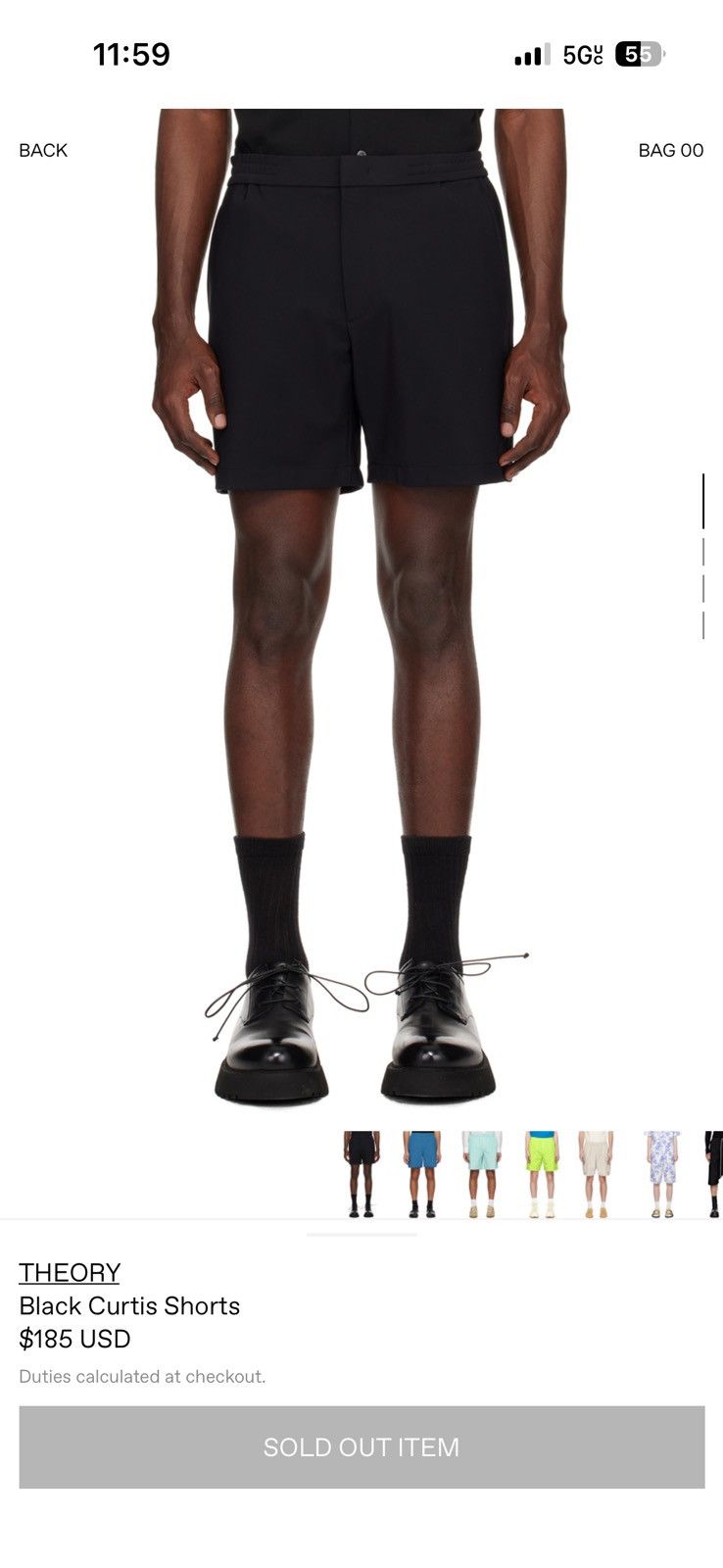 Theory Theory Black Curtis Shorts Size US 29 - 4 Thumbnail