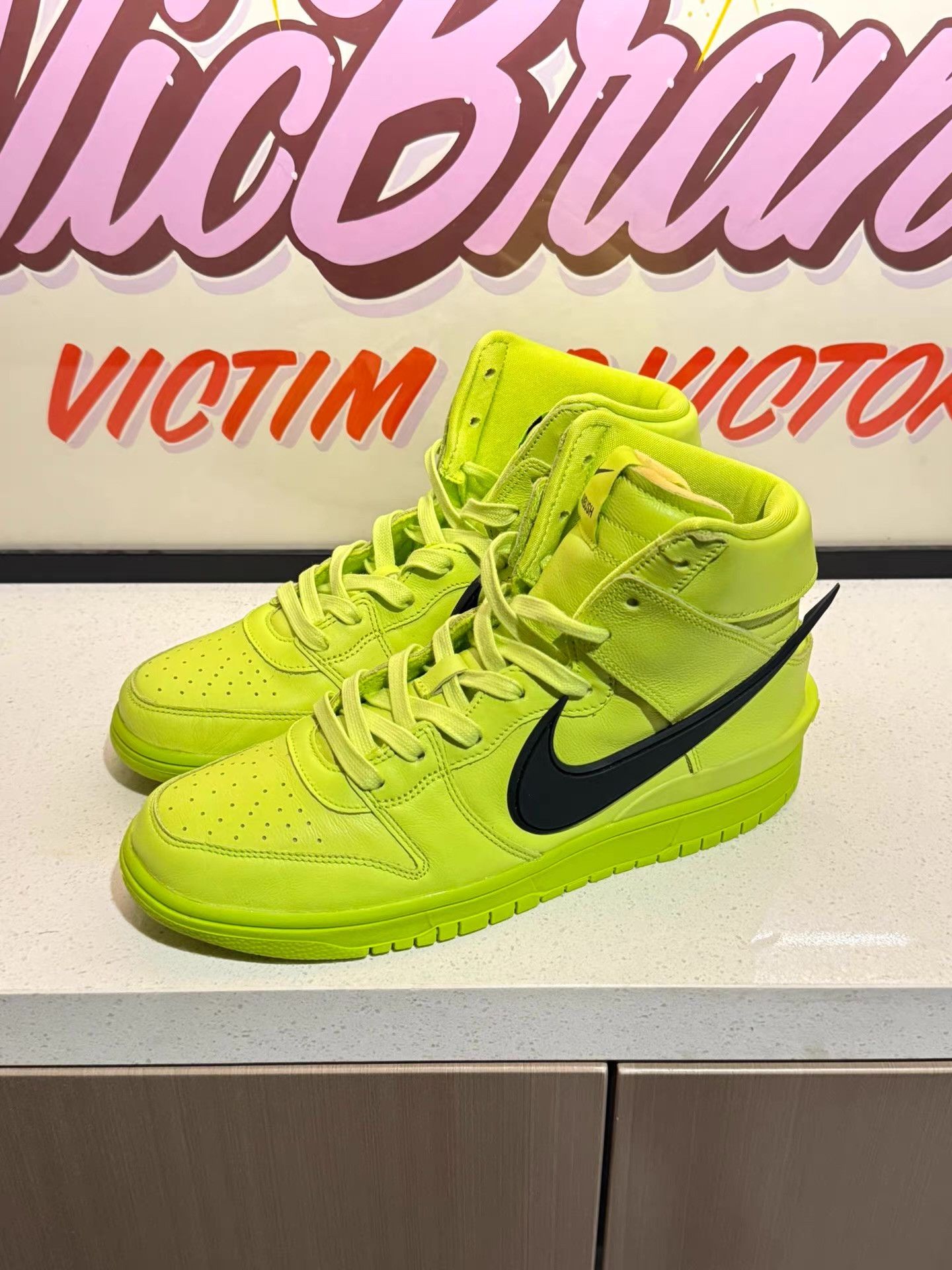 Nike AMBUSH x Nike Dunk "Flash Lime"sneakers。 Ｑ20 Size US 9.5 / EU 42-43 - 1 Thumbnail