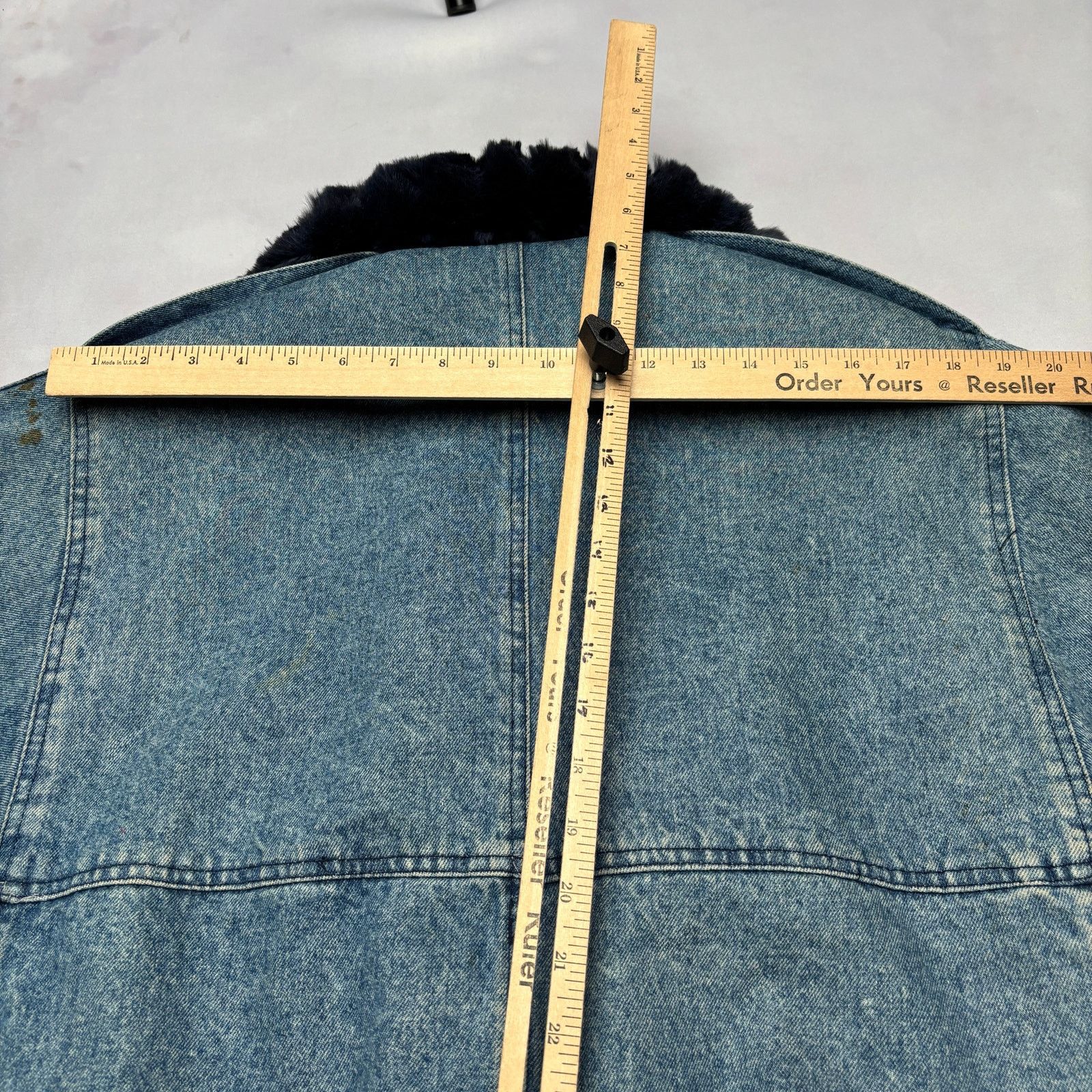 Vintage Vintage Reversible Rabbit Fur Denim Jacket Batwing Womens M Size M / US 6-8 / IT 42-44 - 12 Thumbnail