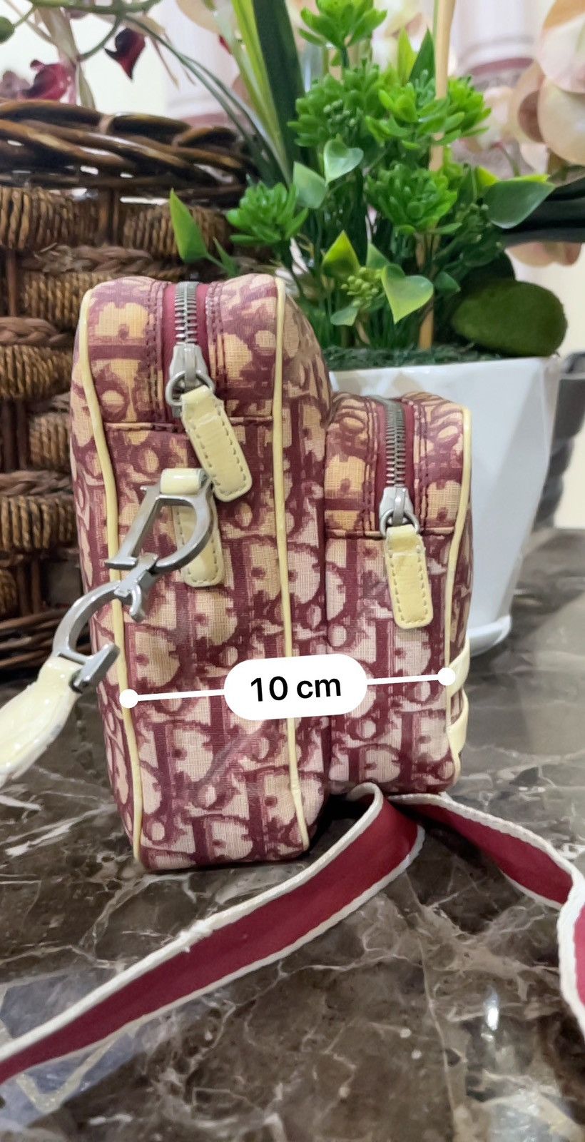 Christian Dior Monsieur CHRISTIAN DIOR Red Trotter Canvas Crossbody Amazon Bag Size ONE SIZE - 20 Thumbnail