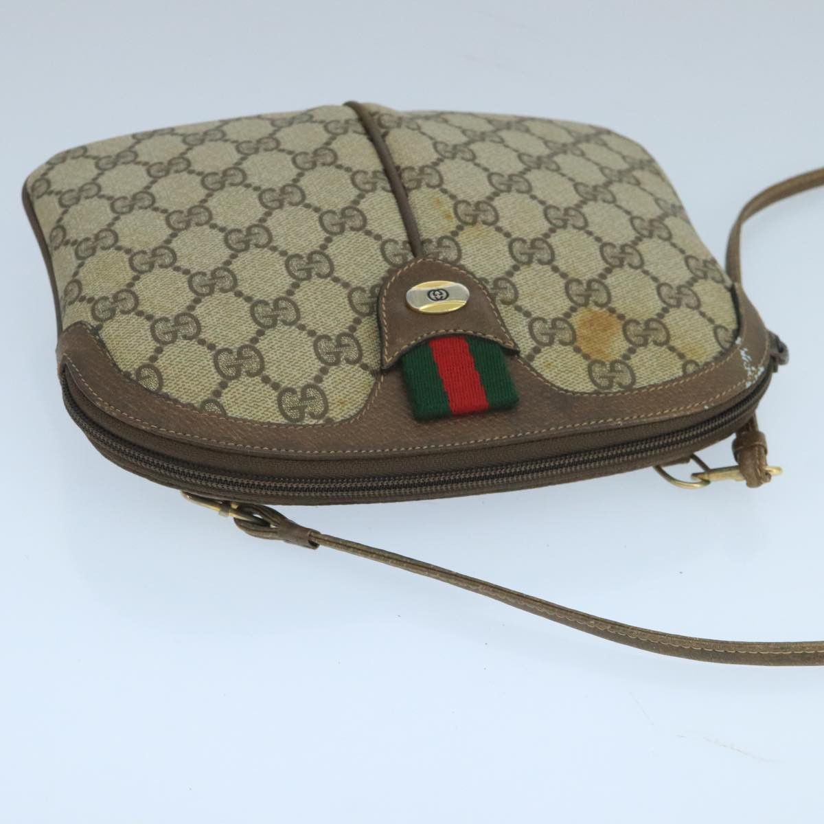 Gucci GUCCI GG Supreme Web Sherry Line Shoulder Bag Beige 904 02 Size ONE SIZE - 6 Thumbnail