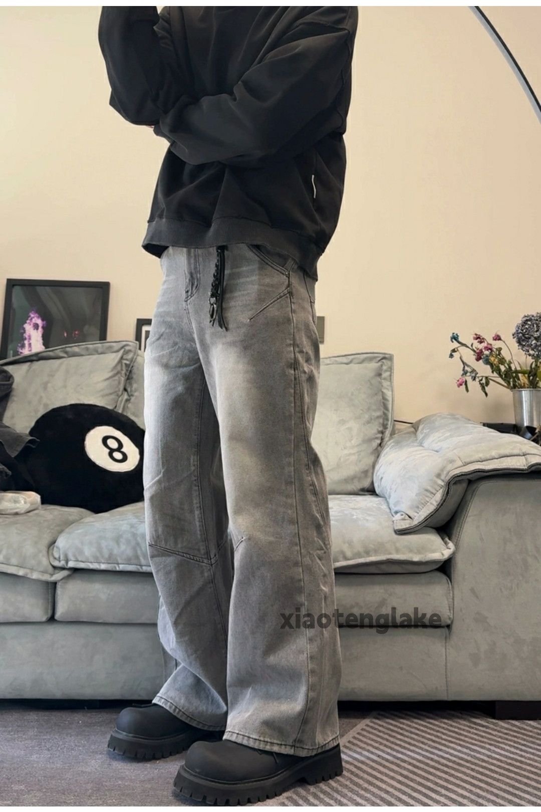 Jean × Vintage washed faded cleanfit yuppie loose baggy jeans Size US 32 / EU 48 - 1 Thumbnail