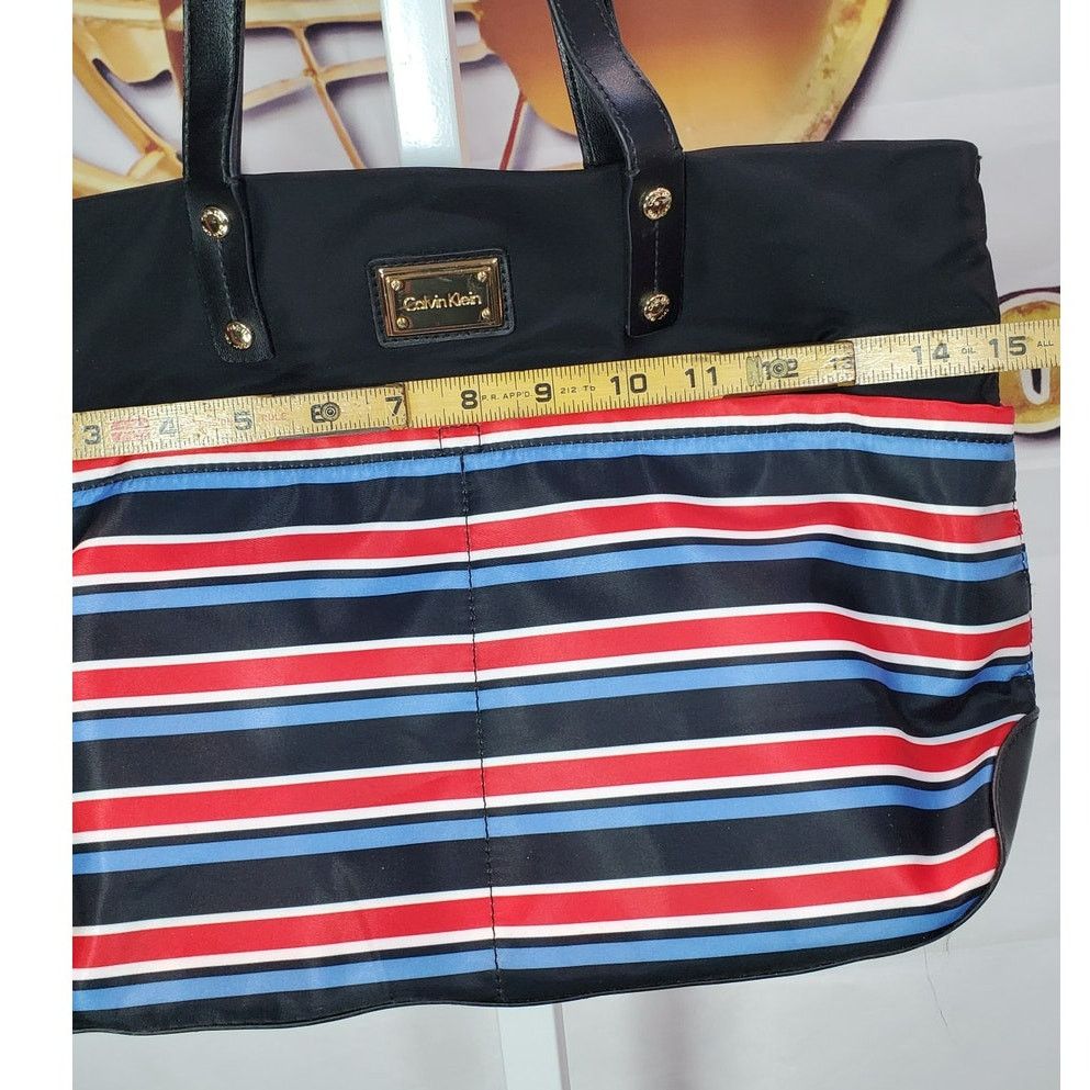 Calvin Klein Calvin Klein Blue Red white Striped Tote Shoulder Bag Size ONE SIZE - 6 Thumbnail