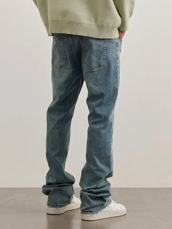 VIBE punk distressed faded flared jeans Size US 32 / EU 48 - 3 Thumbnail