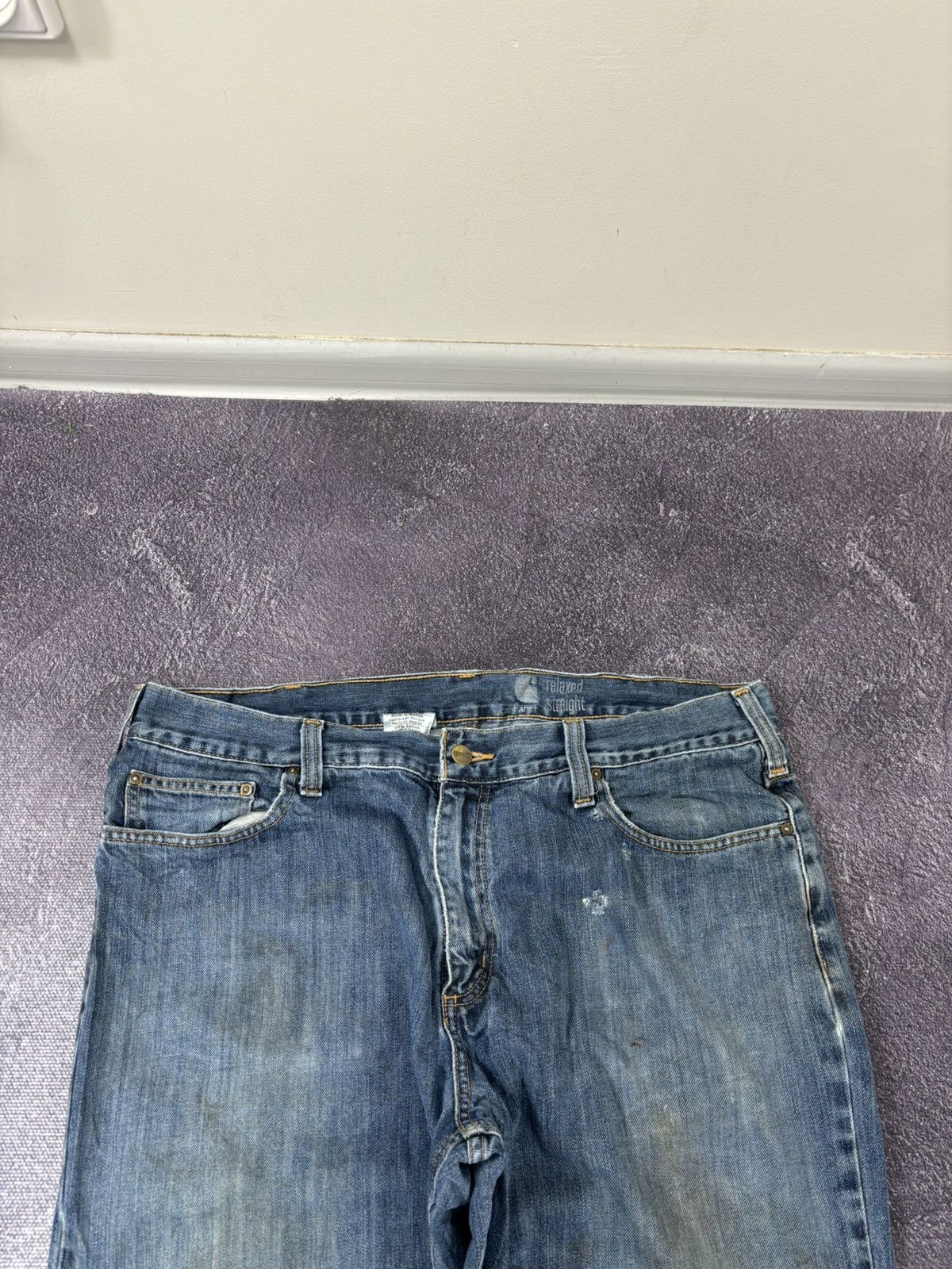 Carhartt Vintage Carhartt Blue Work Denim Relaxed Fit Baggy Jeans Size US 38 / EU 54 - 10 Thumbnail