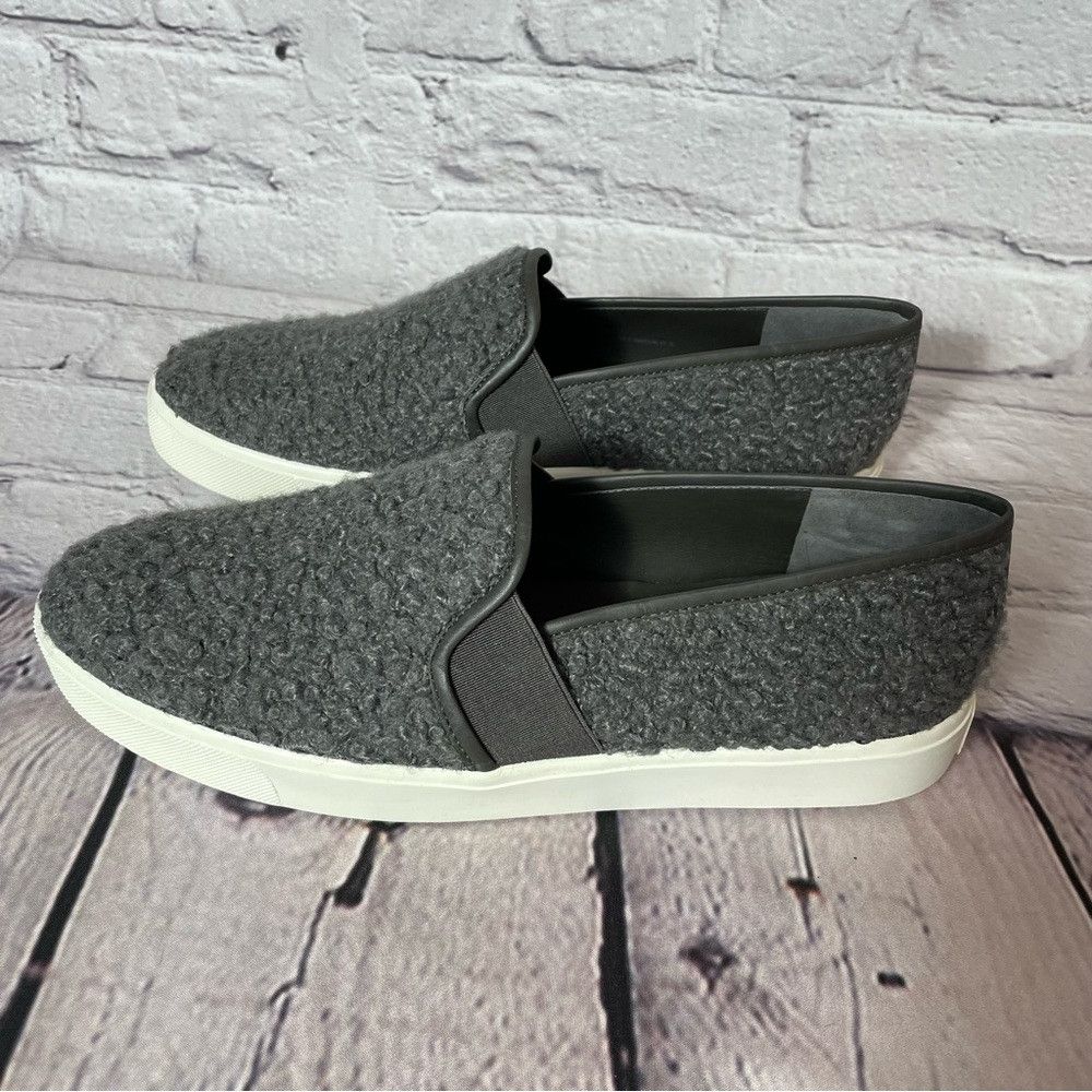 Vince New Vince Blair Shearling Grey Sneakers Size 37.5 Size US 7.5 / IT 37.5 - 2 Thumbnail