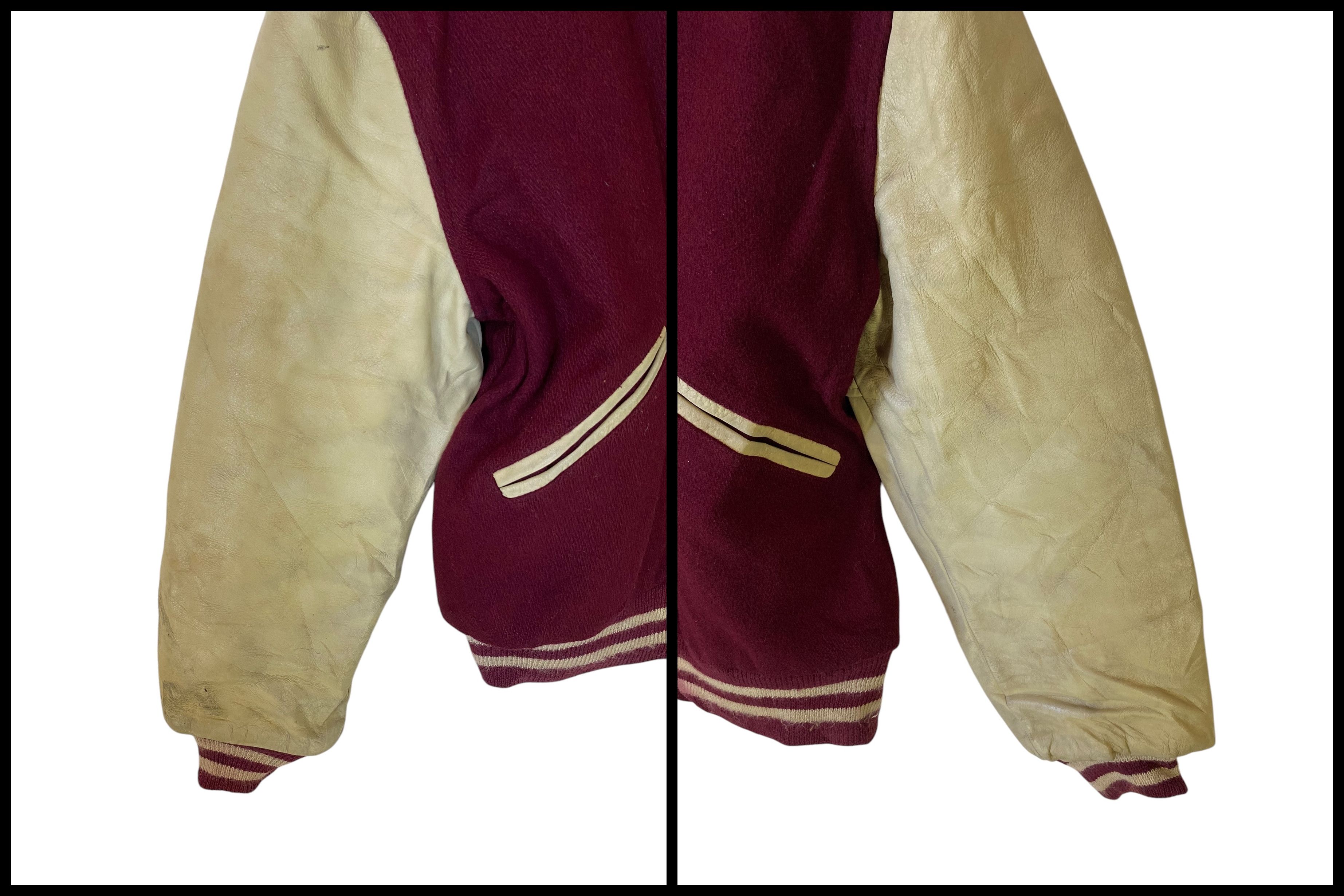 Vintage 60s 70s Butwin leather varsity jacket Size US M / EU 48-50 / 2 - 7 Thumbnail