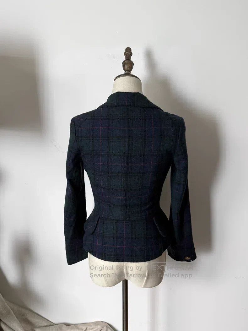 Vivienne Westwood Vivienne Westwood Early Dark Blue-Green Plaid Velvet Heart Size S / US 4 / IT 40 - 3 Thumbnail