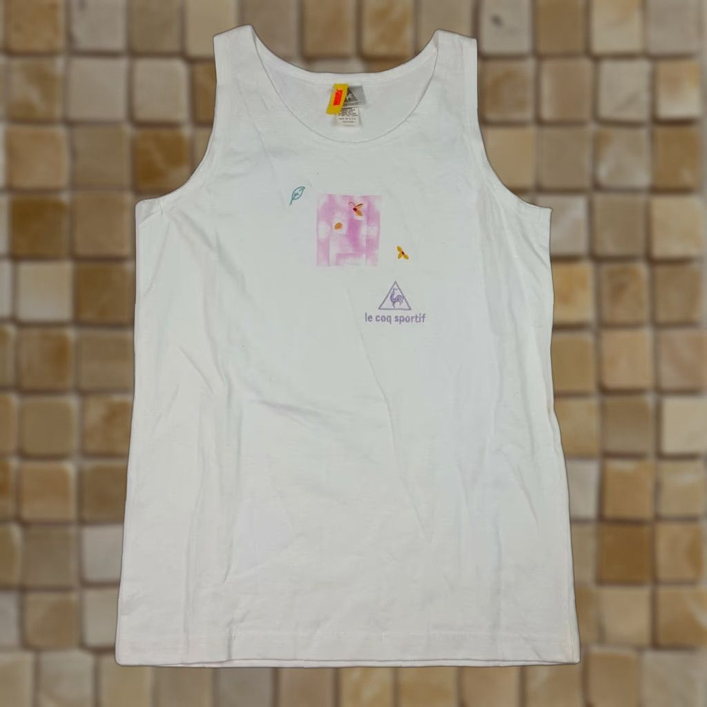 Le Coq Sportif VINTAGE le coq sportif Women's Tank Top Athletic White Sleeveless Size M T Shirt Size M / US 6-8 / IT 42-44 - 1 Thumbnail