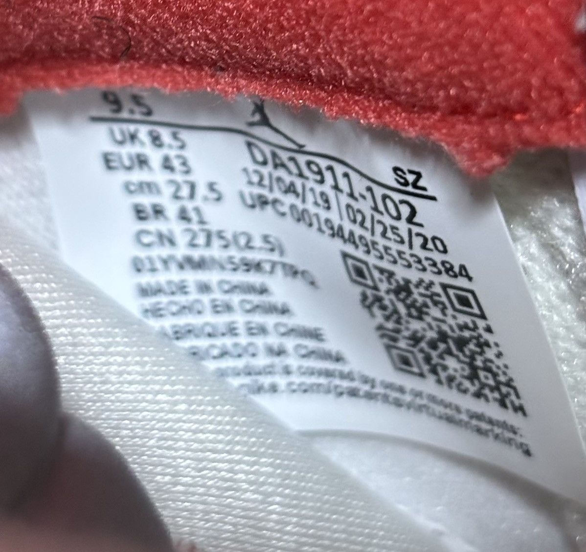 Jordan Brand Jordan 5 Retro White Fire Red 2020 Size 9.5 Size US 9.5 / EU 42-43 - 7 Thumbnail