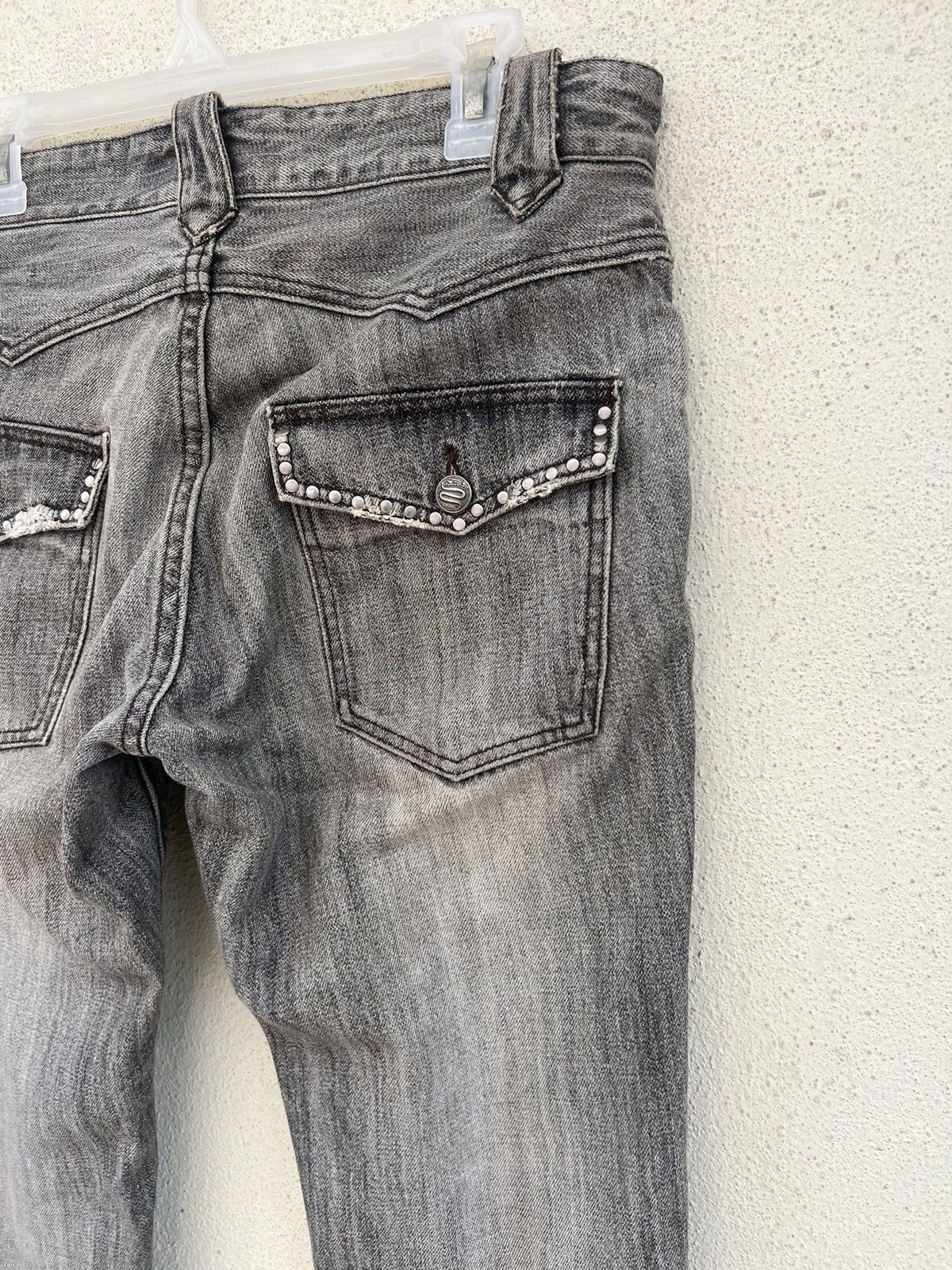 Schlussel Vintage Schlussel Japan Ripped Distressed Denim Grey Jeans Size US 31 - 20 Thumbnail