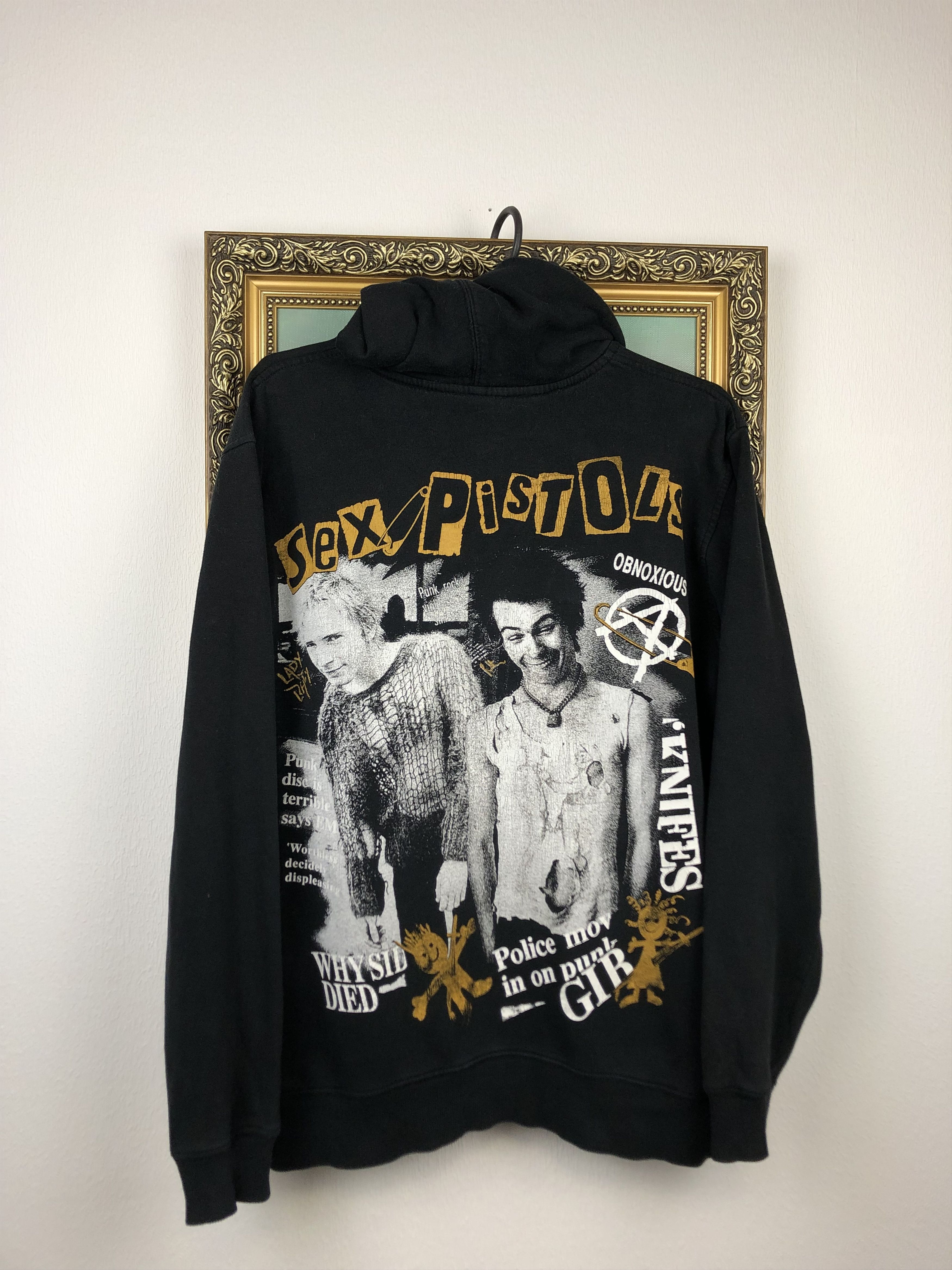 Vintage Vintage 90's Sex Pistols Rock Band Rare Hoodie Sweatshirt Size US L / EU 52-54 / 3 - 2 Thumbnail