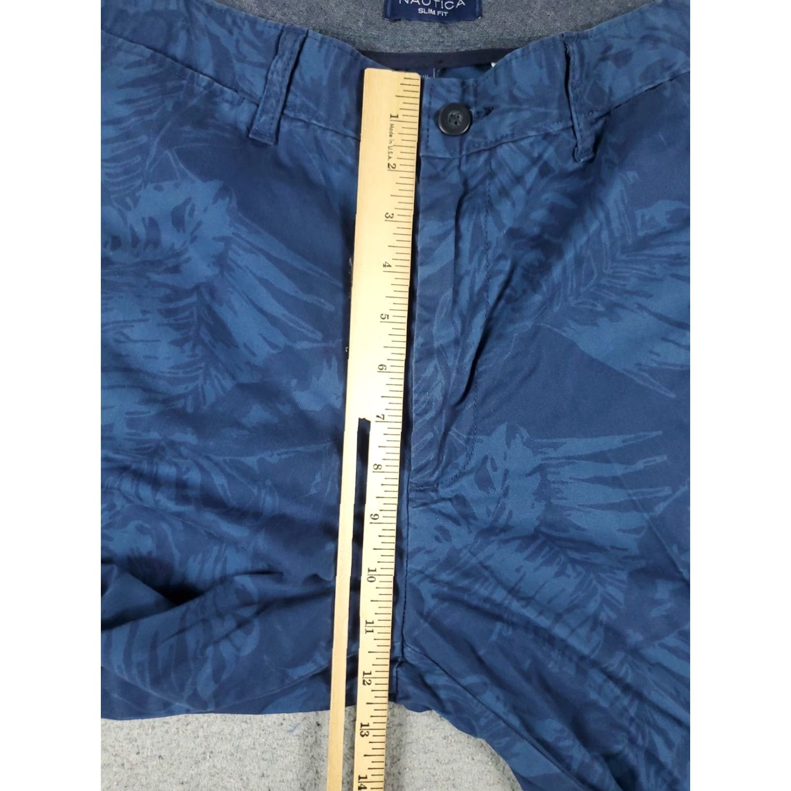 Nautica Nautica Chino Pants Mens 38x30 Blue Flat Front Casual Trousers Size US 38 / EU 54 - 3 Thumbnail
