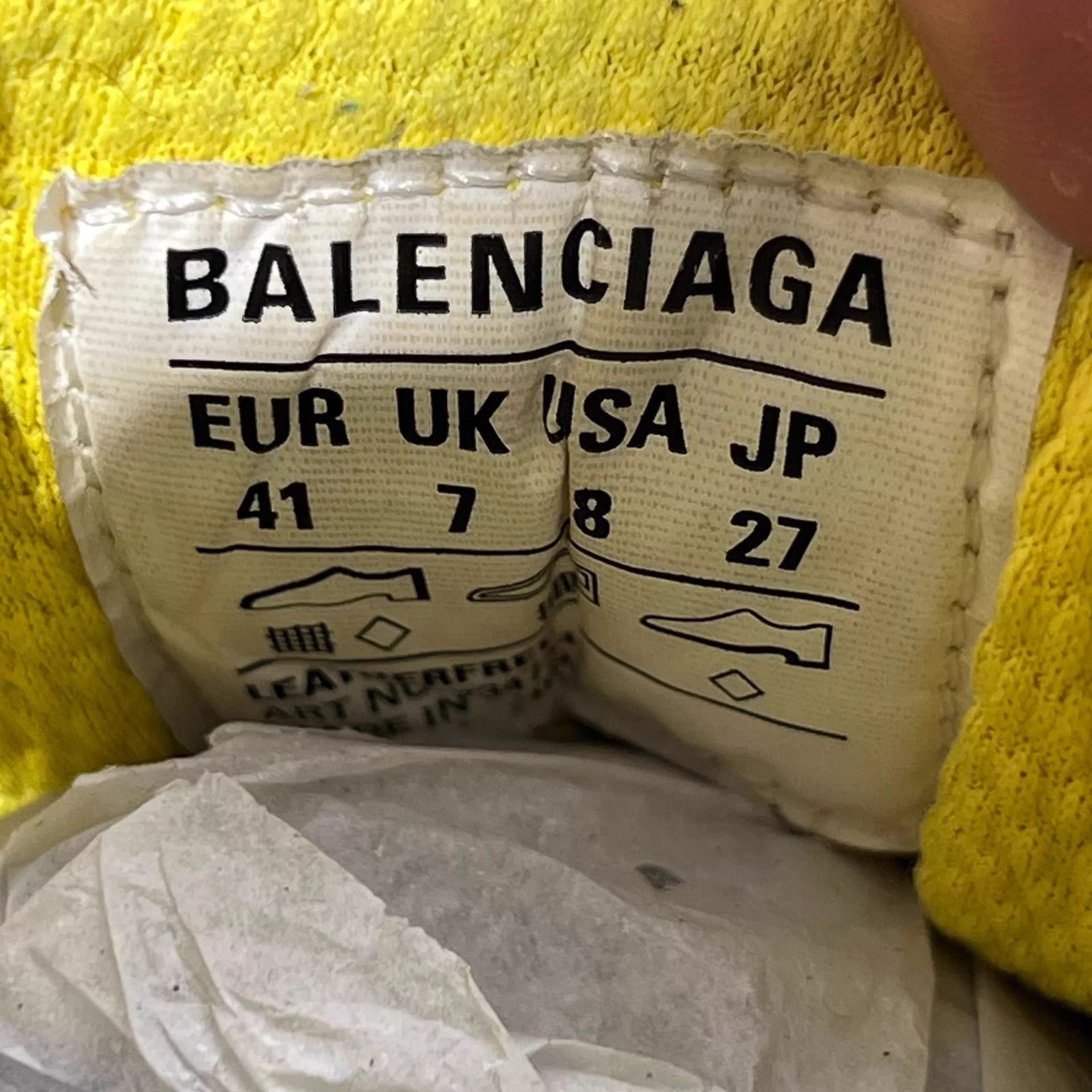 Balenciaga Balenciaga BLCG 3XL Yellow Dad Shoe 41 Original Box Size US 8 / EU 41 - 8 Thumbnail