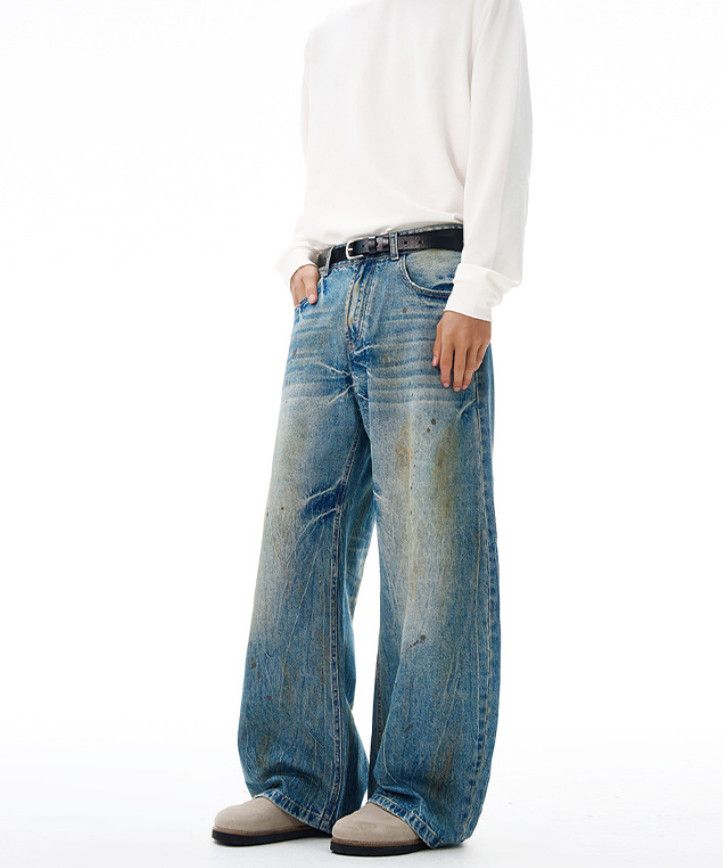 Vintage Men's vintage distressed American baggy cutaway jeans Size US 32 / EU 48 - 2 Thumbnail