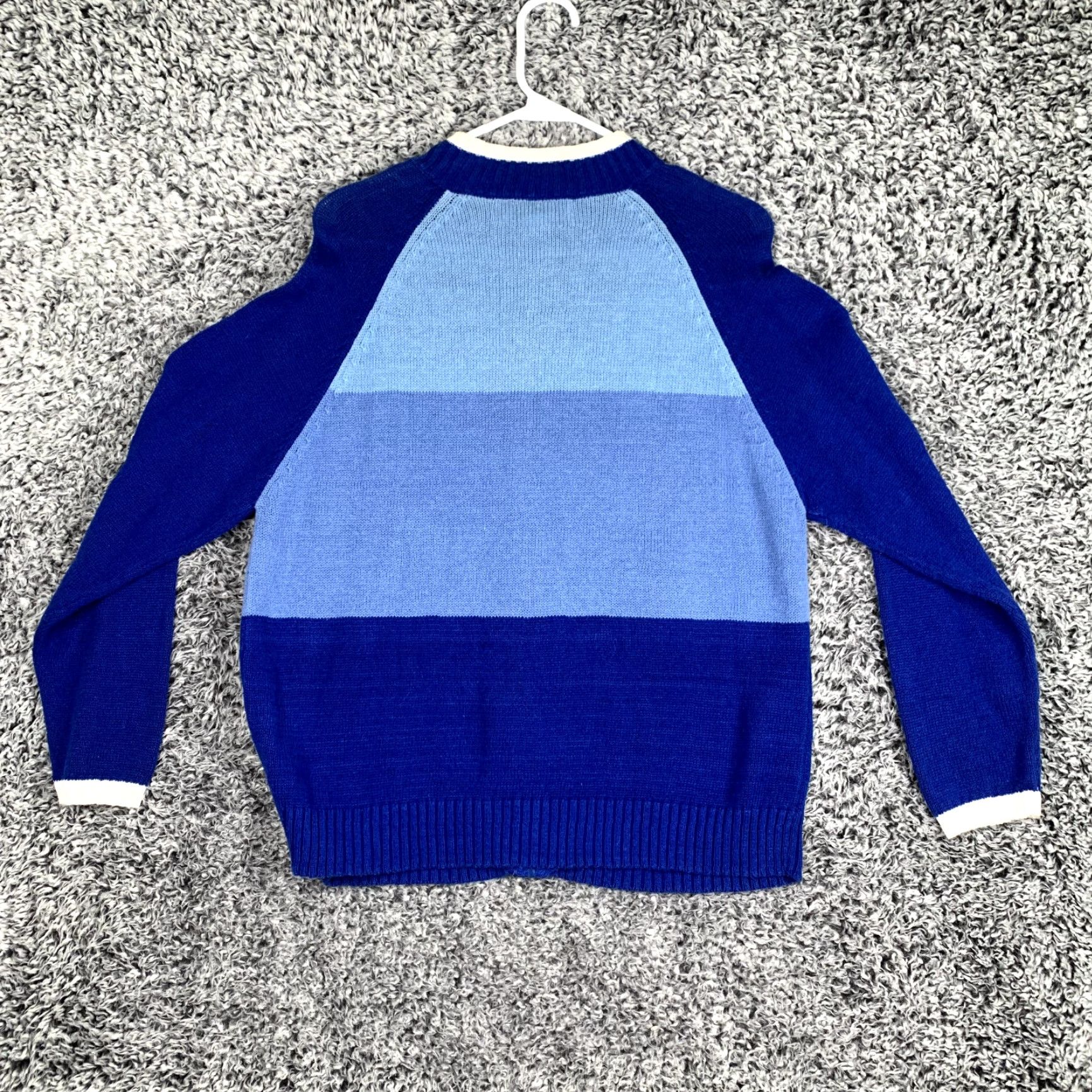 Vintage Tiara International Christmas Sweater Womens XL Blue Snowman Winter Wonderland Full Zip Knit Maternity? Size XL / US 12-14 / IT 48-50 - 5 Thumbnail