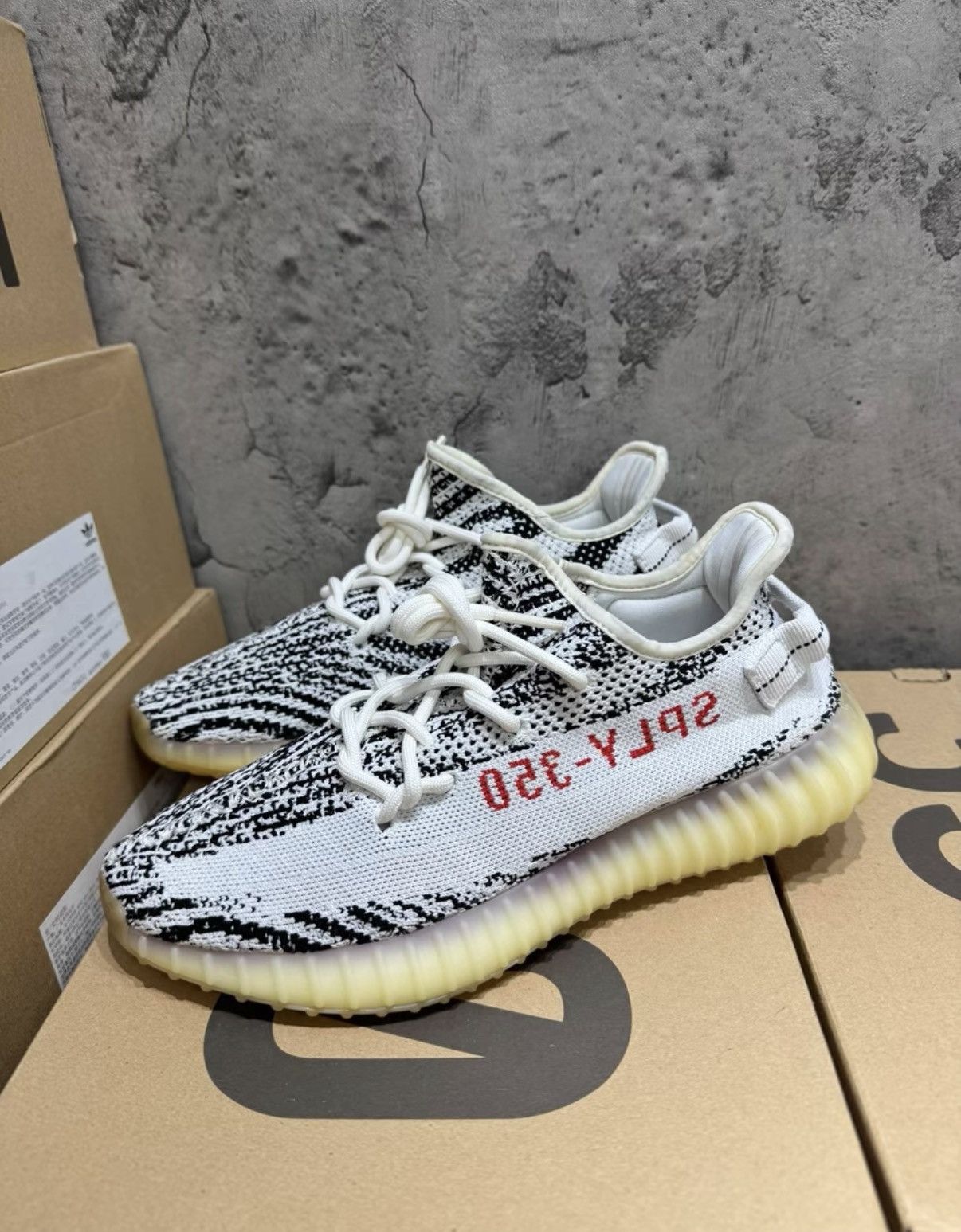 Adidas Adidas Yeezy 350 Zebra, 2018 Release K37 Size US 8.5 / EU 41-42 - 1 Thumbnail