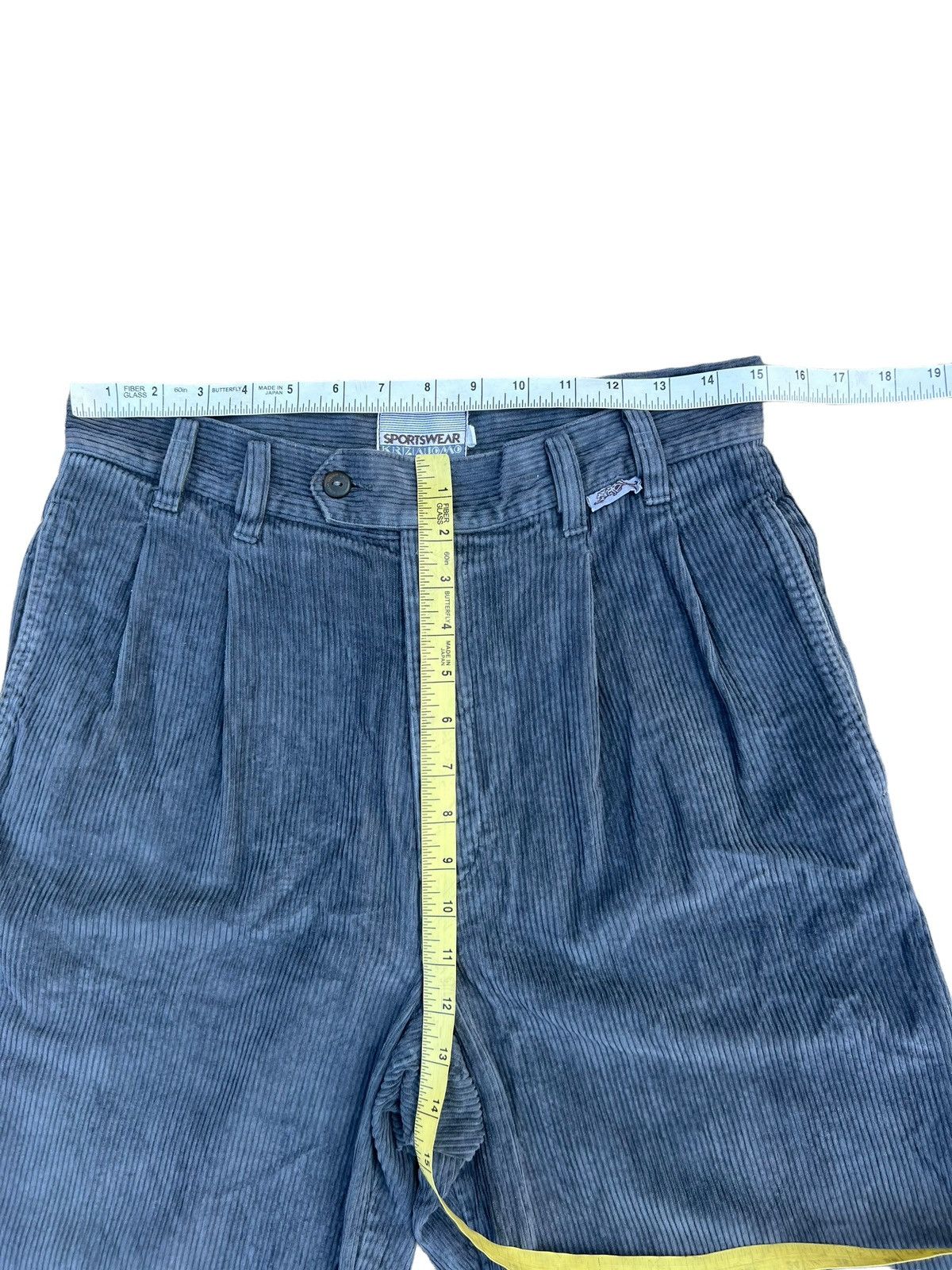 Krizia Uomo Vintage 90s Krizia Uomo Faded Grey Corduroy Trouser Pant Size US 30 / EU 46 - 3 Thumbnail