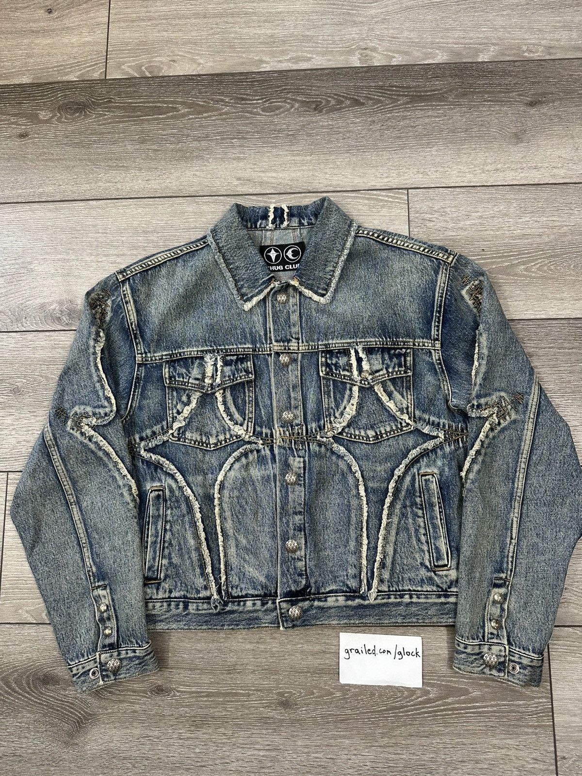Thug Club Tribal Denim Jacket Size Large 3