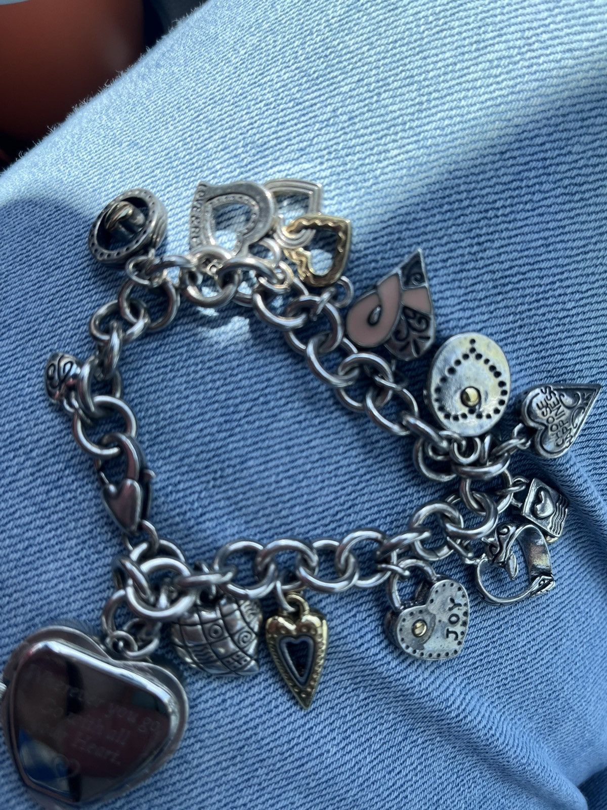 Brighton Brighton Live in the Moment Pink Heart Charm Bracelet Size ONE SIZE - 3 Thumbnail