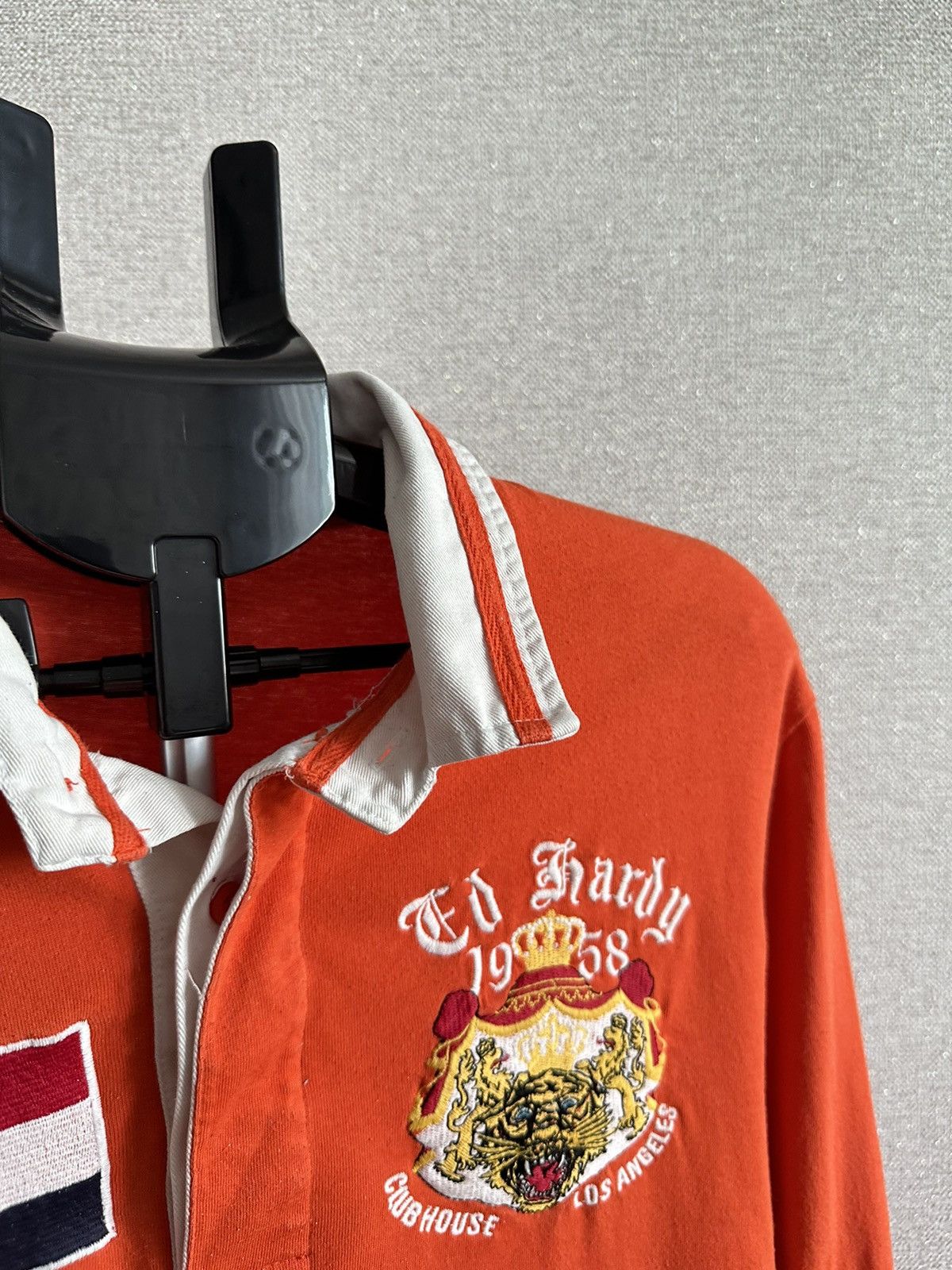 Christian Audigier Vintage Ed Hardy Netherlands Rugby Style Jersey Size US L / EU 52-54 / 3 - 6 Thumbnail