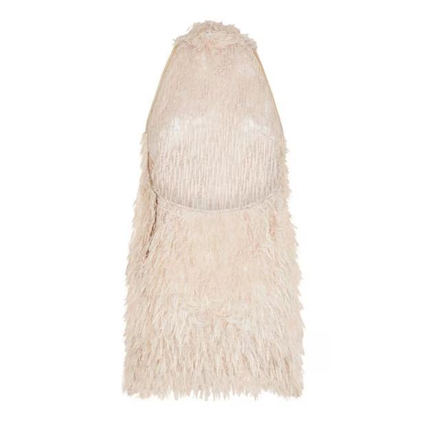 Dries Van Noten o1g2r1mq1024 Cafia Top in Beige Size M / US 6-8 / IT 42-44 - 2 Thumbnail