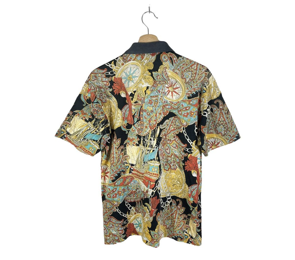 Designer Rare! Vintage Arnold Palmer Baroque Ship Royalty Chain Shirt Size US L / EU 52-54 / 3 - 3 Thumbnail