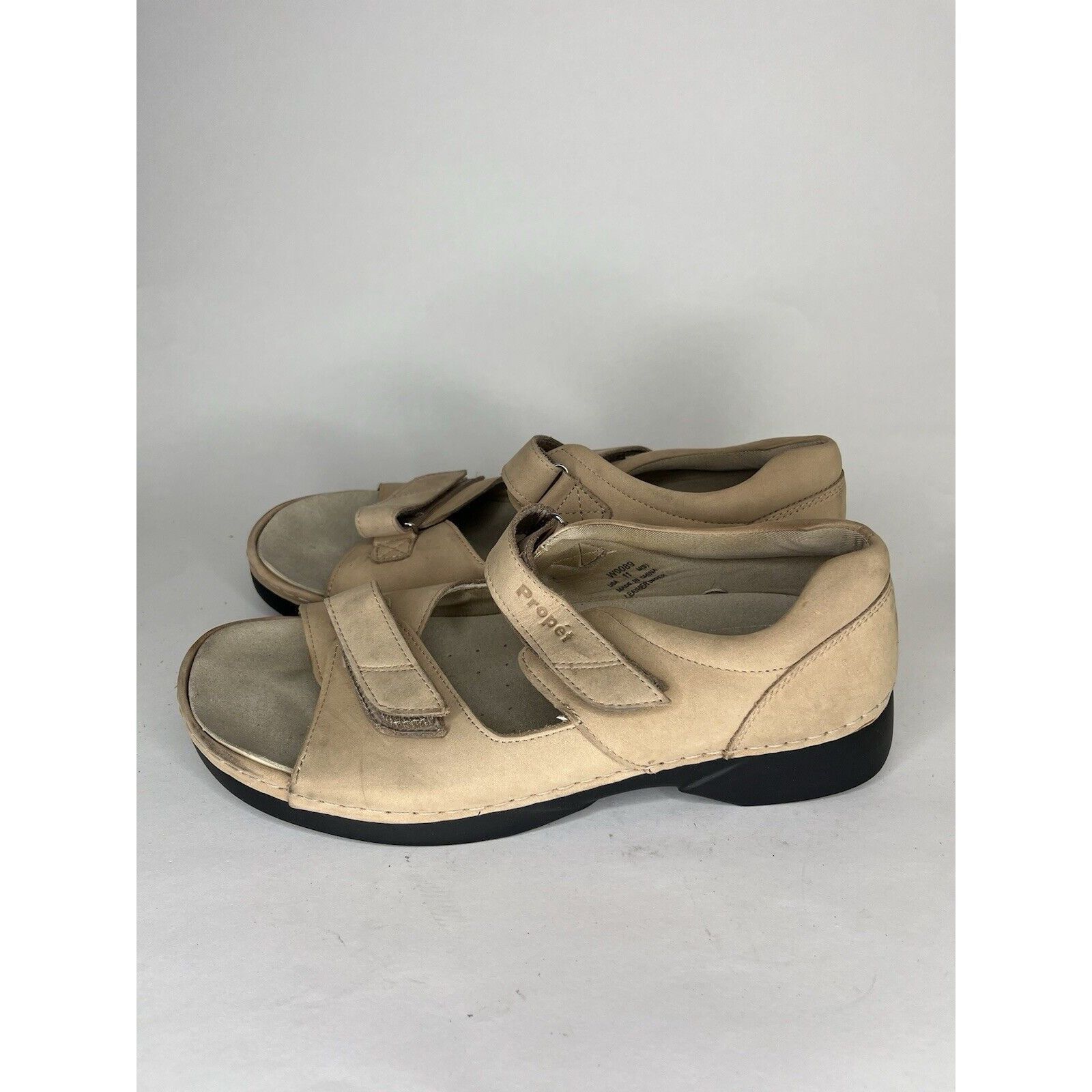 Other Propet Beige Nubuck Comfort Walking Strap Outdoor Sandals Wo Size US 11 / IT 41 - 3 Thumbnail