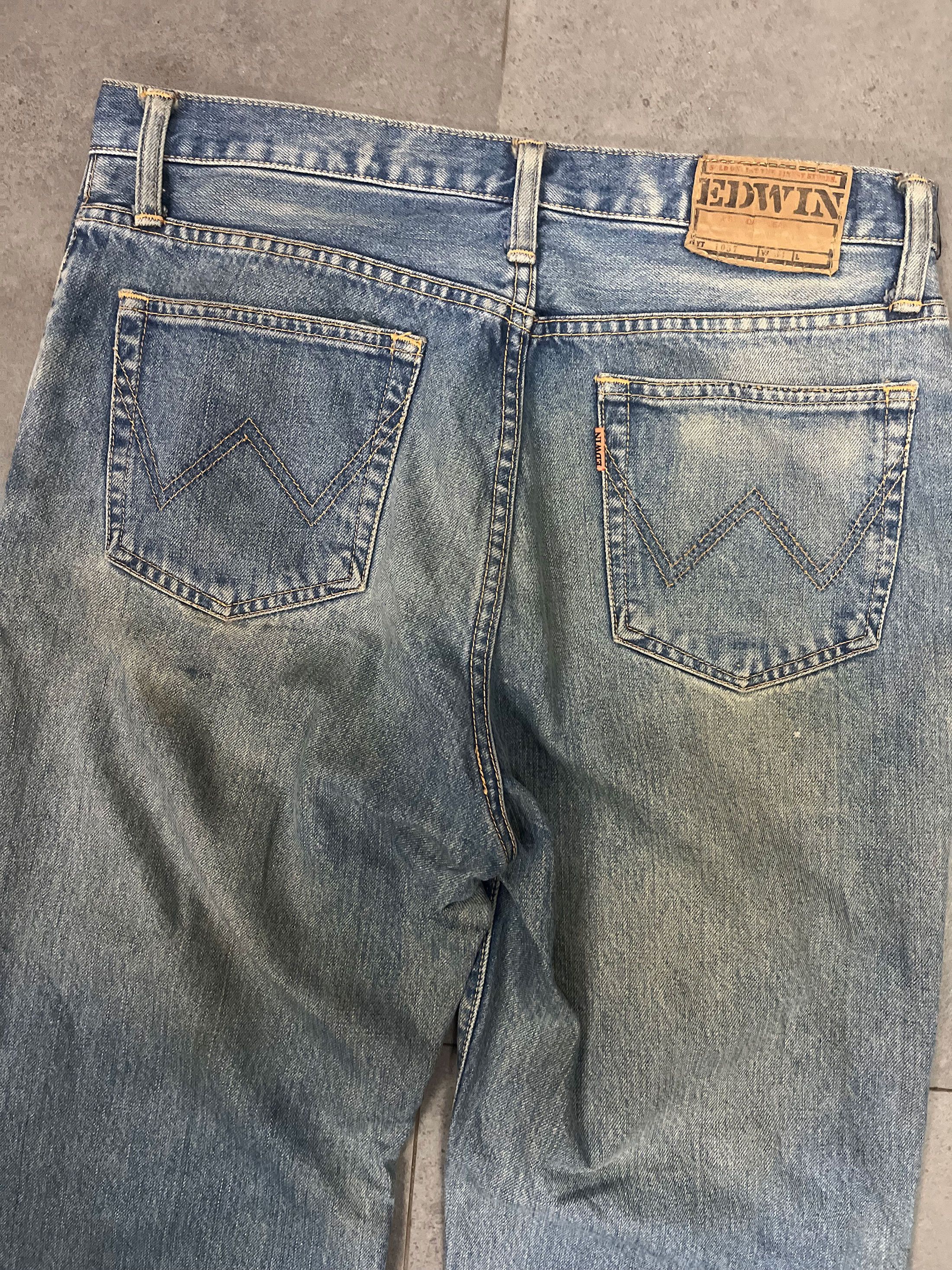 Edwin Vintage Edwin Japan Zipper Fly Stone Wash Faded Size US 32 / EU 48 - 5 Thumbnail
