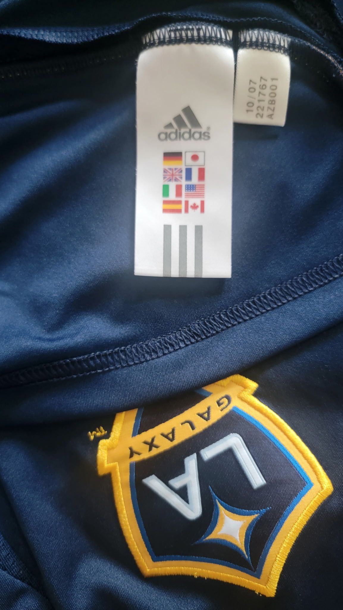 Adidas David Beckham LA Galaxy #23 Jersey | Adidas Clima365 MLS Size US XL / EU 56 / 4 - 6 Thumbnail
