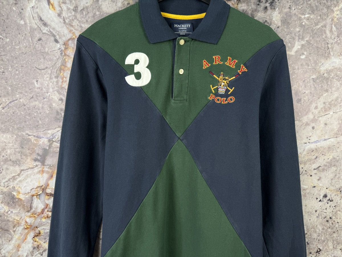Hackett Men’s Hackett Army Polo Shirt Long Sleeve Regby Size Medium Size US M / EU 48-50 / 2 - 3 Thumbnail