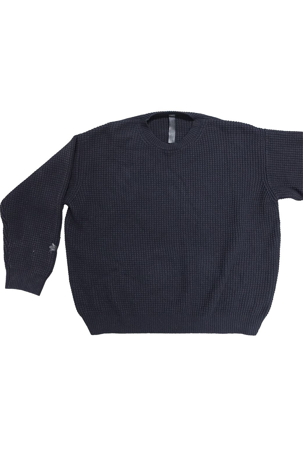 Chrome Hearts CHROME HEARTS HIT & RUN CASHMERE WAFFLE KNIT SWEATER BLACK Size US L / EU 52-54 / 3 - 1 Thumbnail