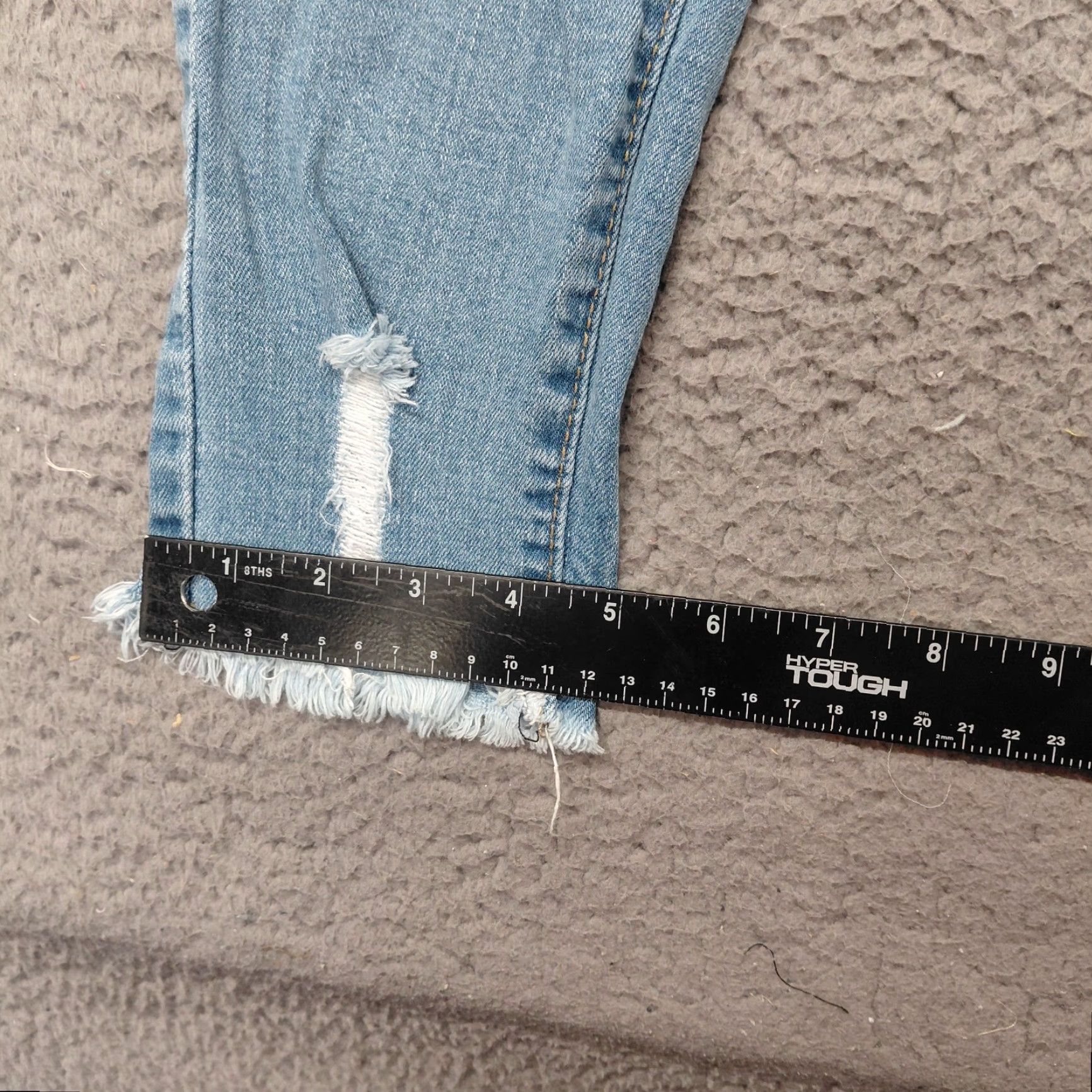 Shein Shein Drawstring Jeans Women’s Sz. 28 Blue Denim Ripped Soft Waist Comfortable Size 28" / US 6 / IT 42 - 6 Thumbnail