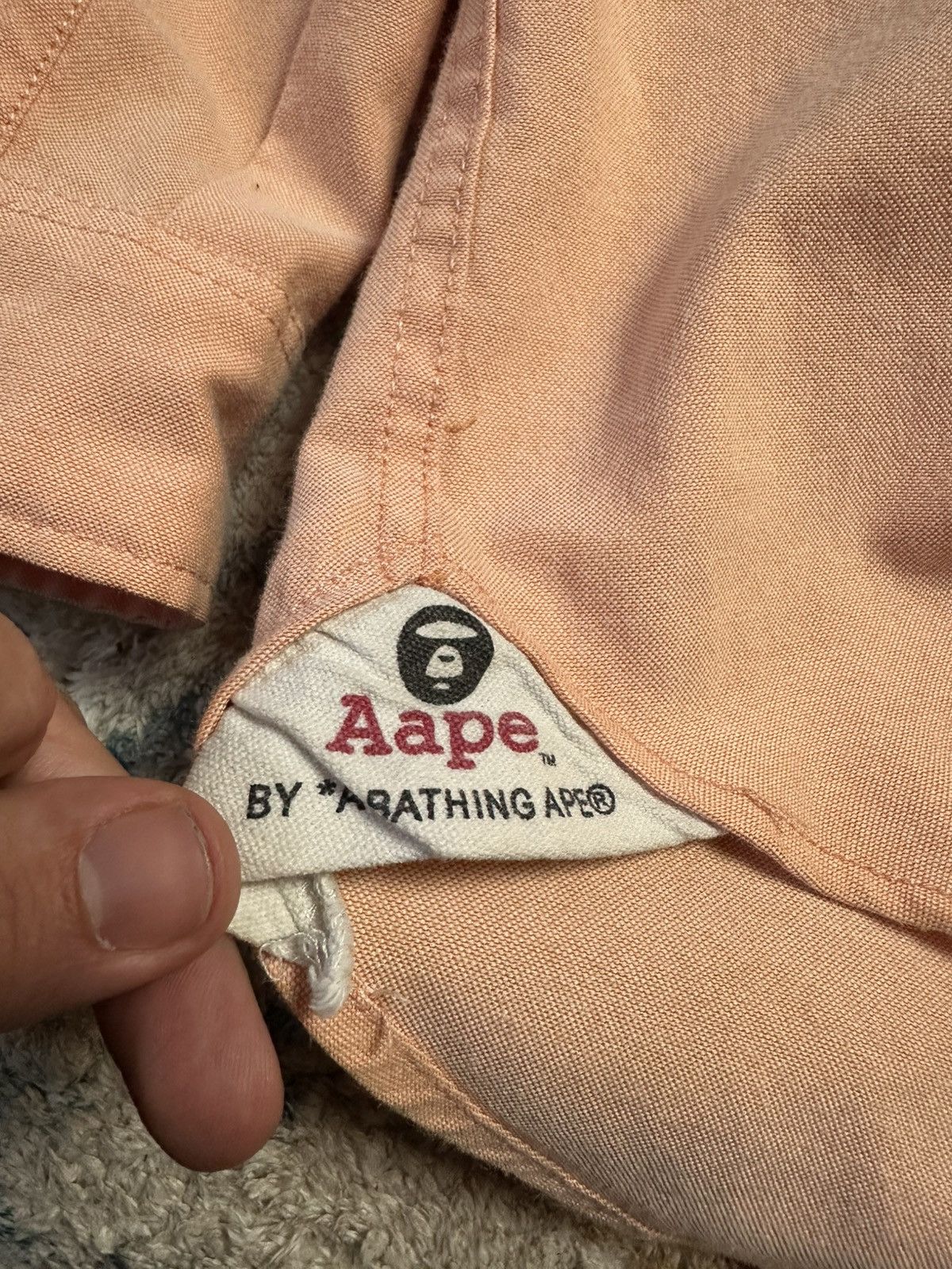 Aape Aape Peach Button-up Shirt Medium Size US M / EU 48-50 / 2 - 7 Thumbnail