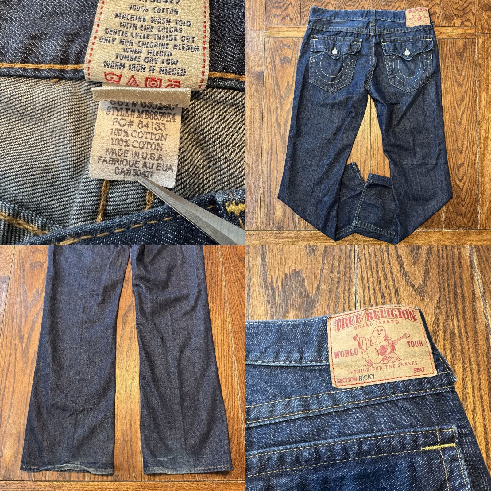 True Religion True Religion Jeans Men's Ricky Flap Pocket Relaxed Straight 36x33 Men’s Size US 36 / EU 52 - 8 Thumbnail