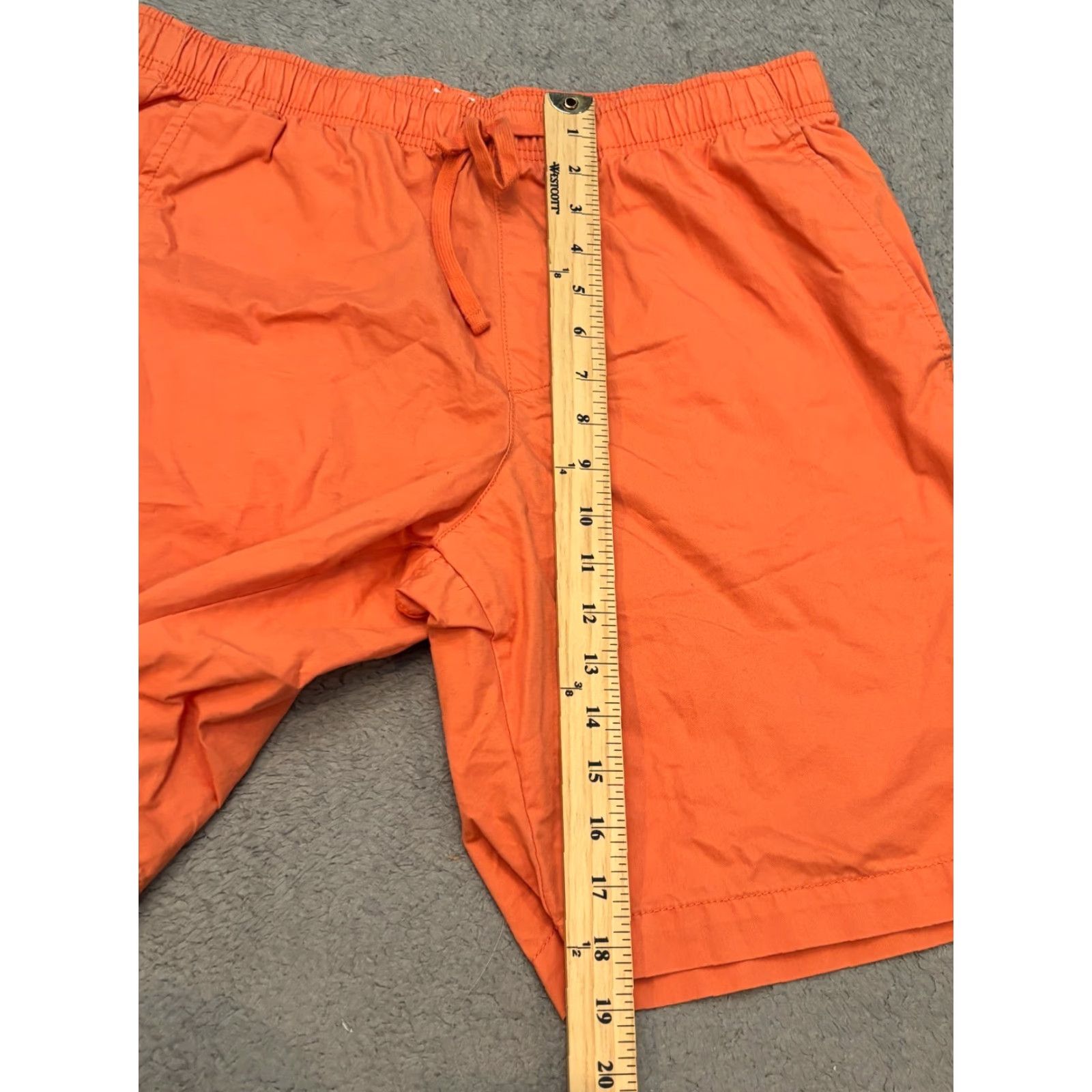 Gap Gap Shorts Mens M Orange 9" Inseam Lightweight Chino Elastic Waist Pockets Solid Drawstring Casual Mens Size US 31 - 5 Thumbnail